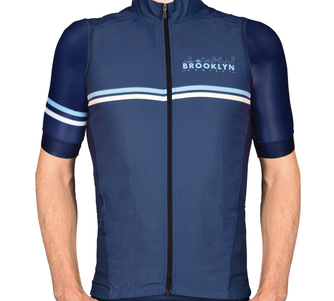 Men's Pro Water-Resistant Cycling Vest Gilet - Navy, Windproof