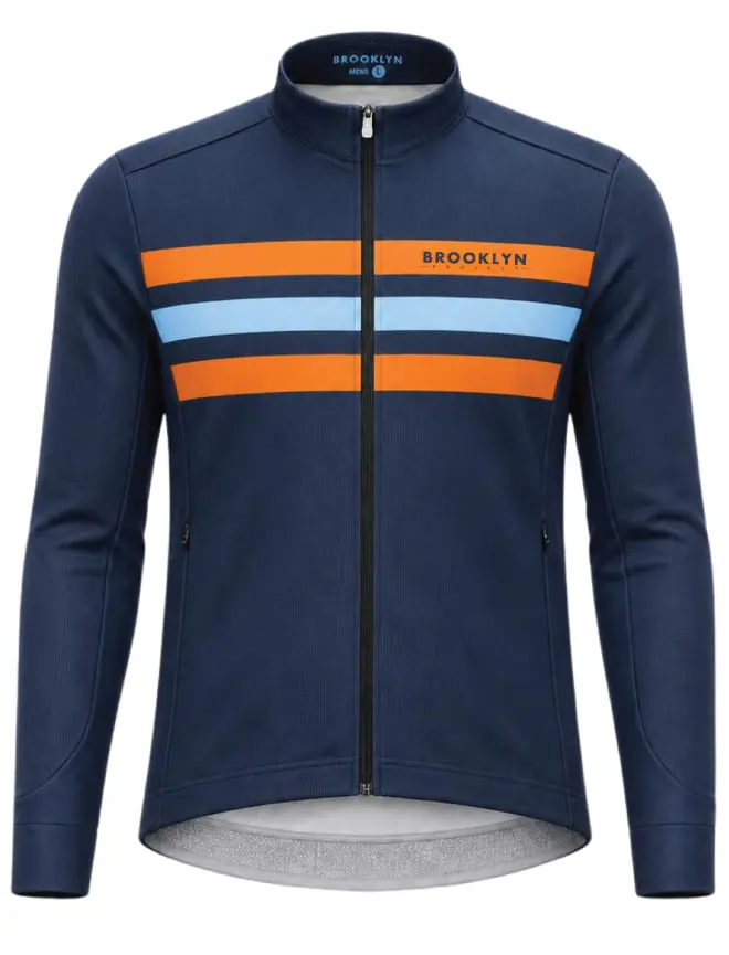 Men's Pro Thermal Windproof Cycling Jacket - Navy