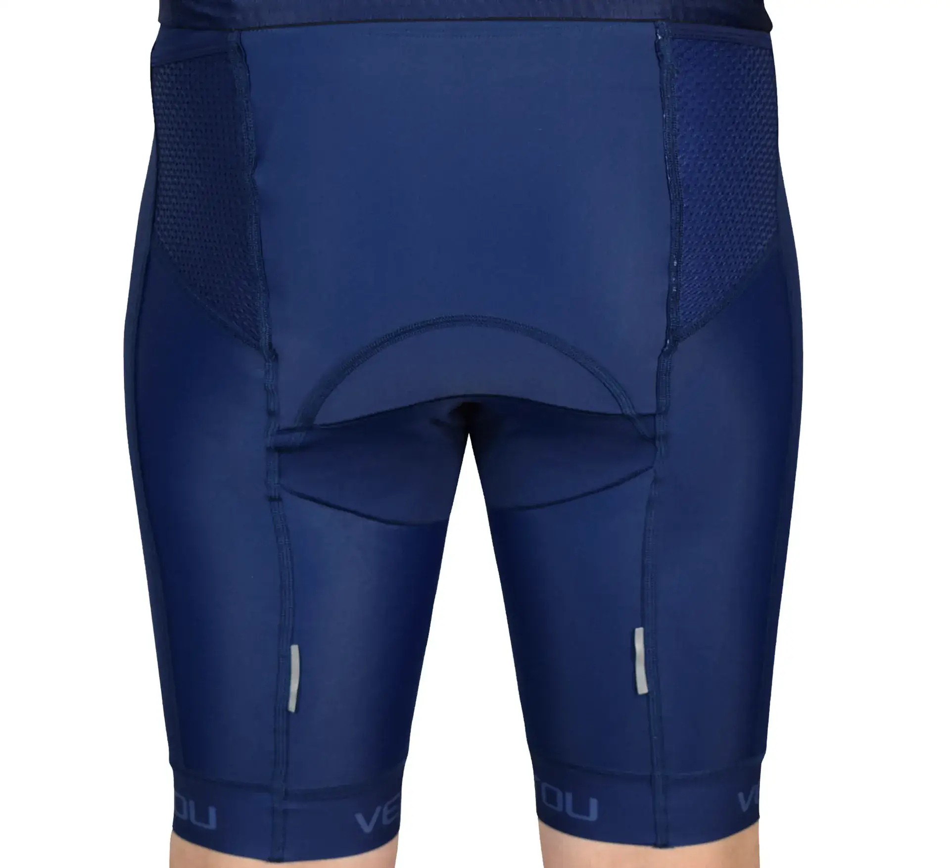 Men’s Endurance Triathlon Shorts with Pockets – Navy Compression Tri-Race Shorts