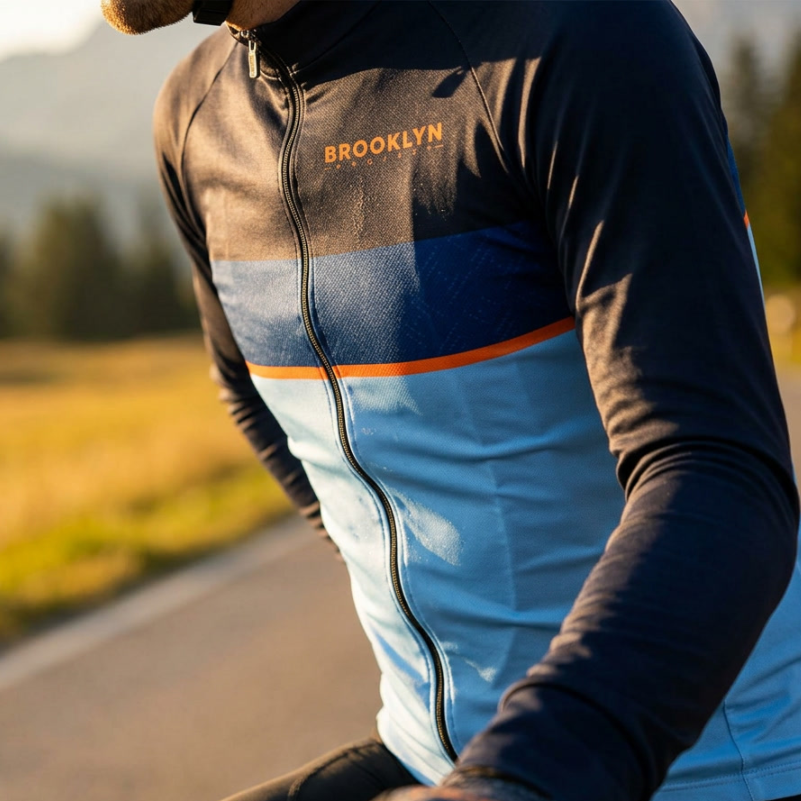 Men's Pro Thermal Cycling Jacket - Blue, Windproof