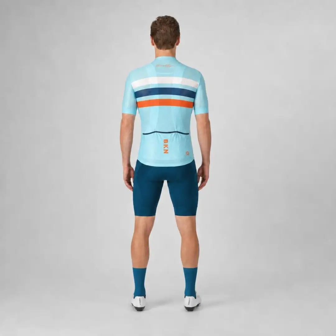 Pro Maximus Men's Cycling Bundle: Teal Jersey, Bib Shorts & Socks
