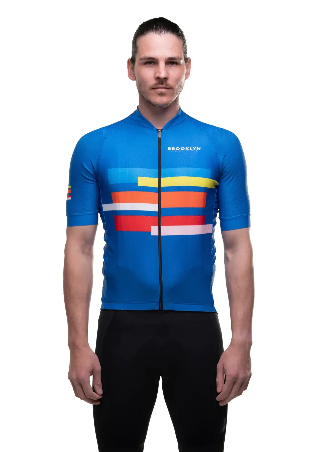 Men's Pro Cycling Jersey - Blocks Blue Royal | Lightweight Performance