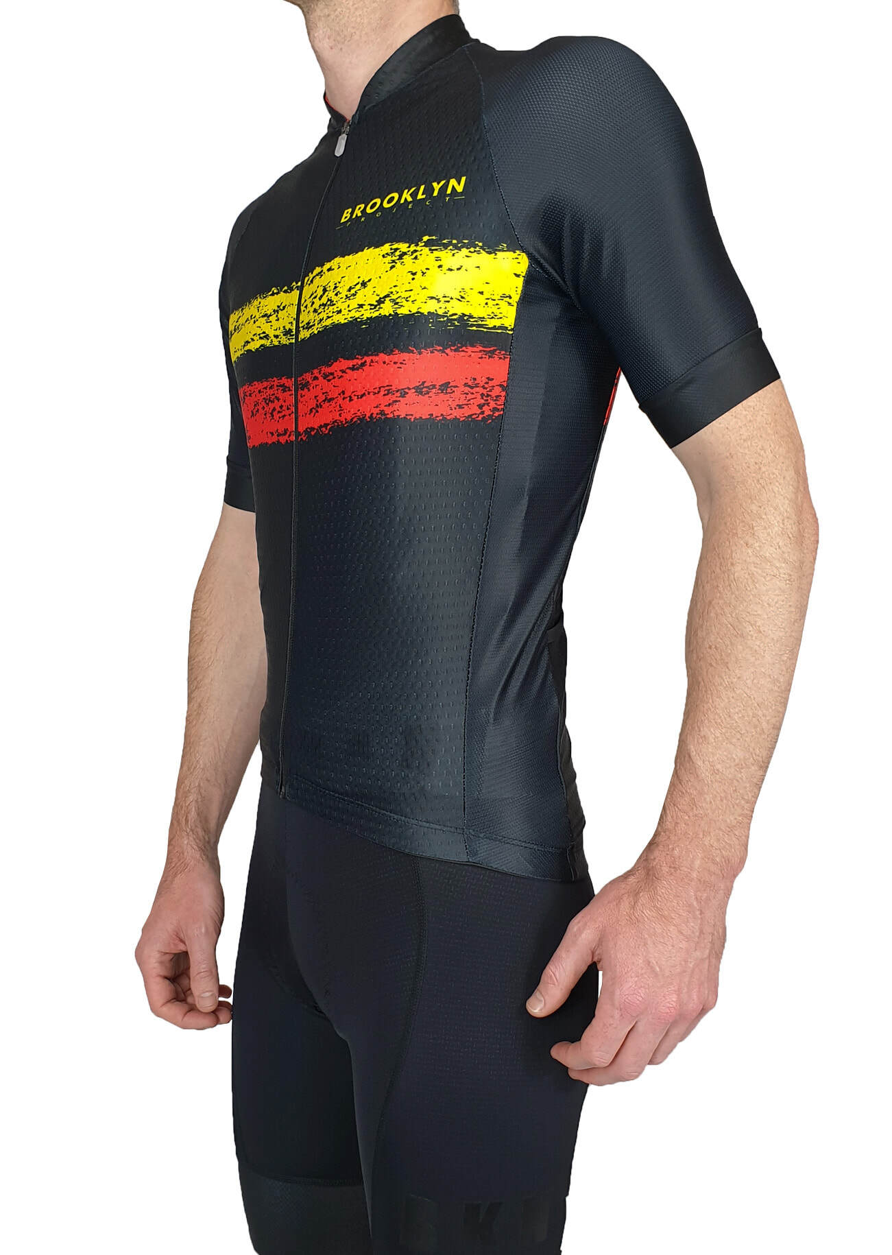Men's Pro Cycling Jersey - Belgium Black | Lightweight Performance