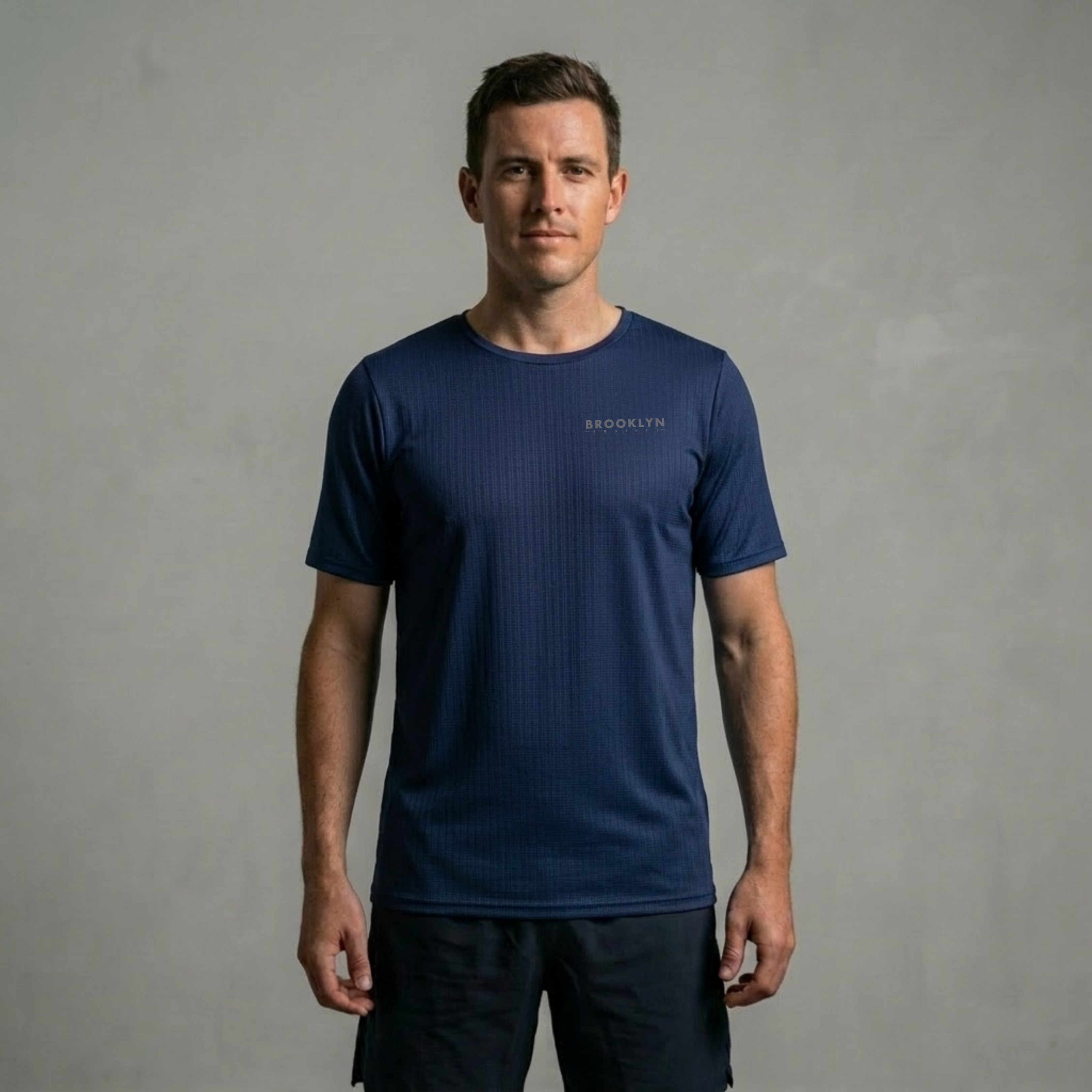Men's Elite Lightweight Running T-Shirt - Breathable Technical Tee, Navy