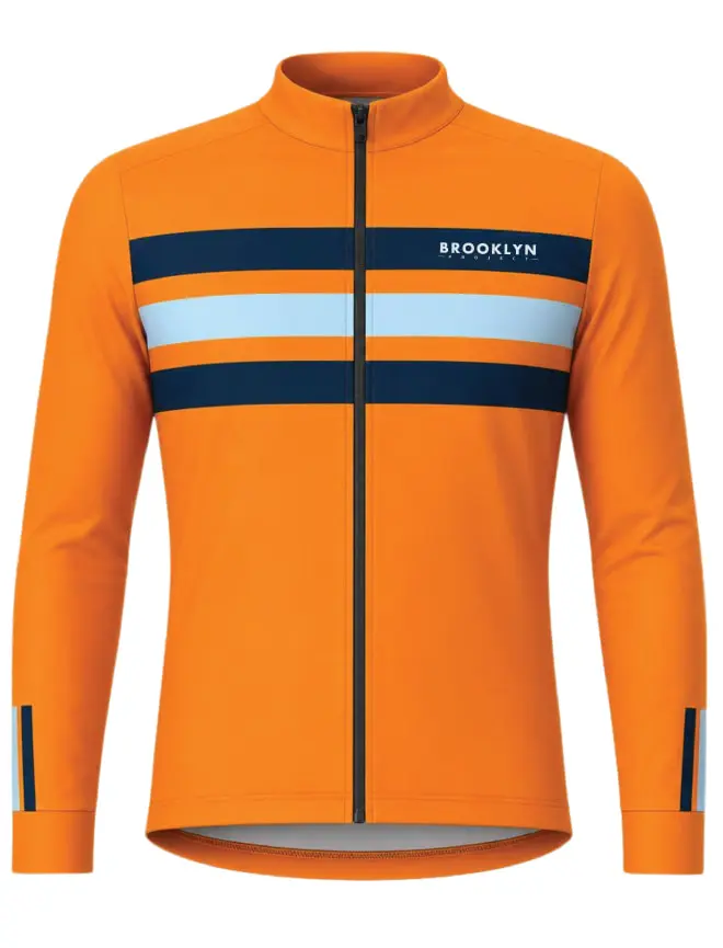 Men's Pro Thermal Cycling Jacket - Orange, Windproof