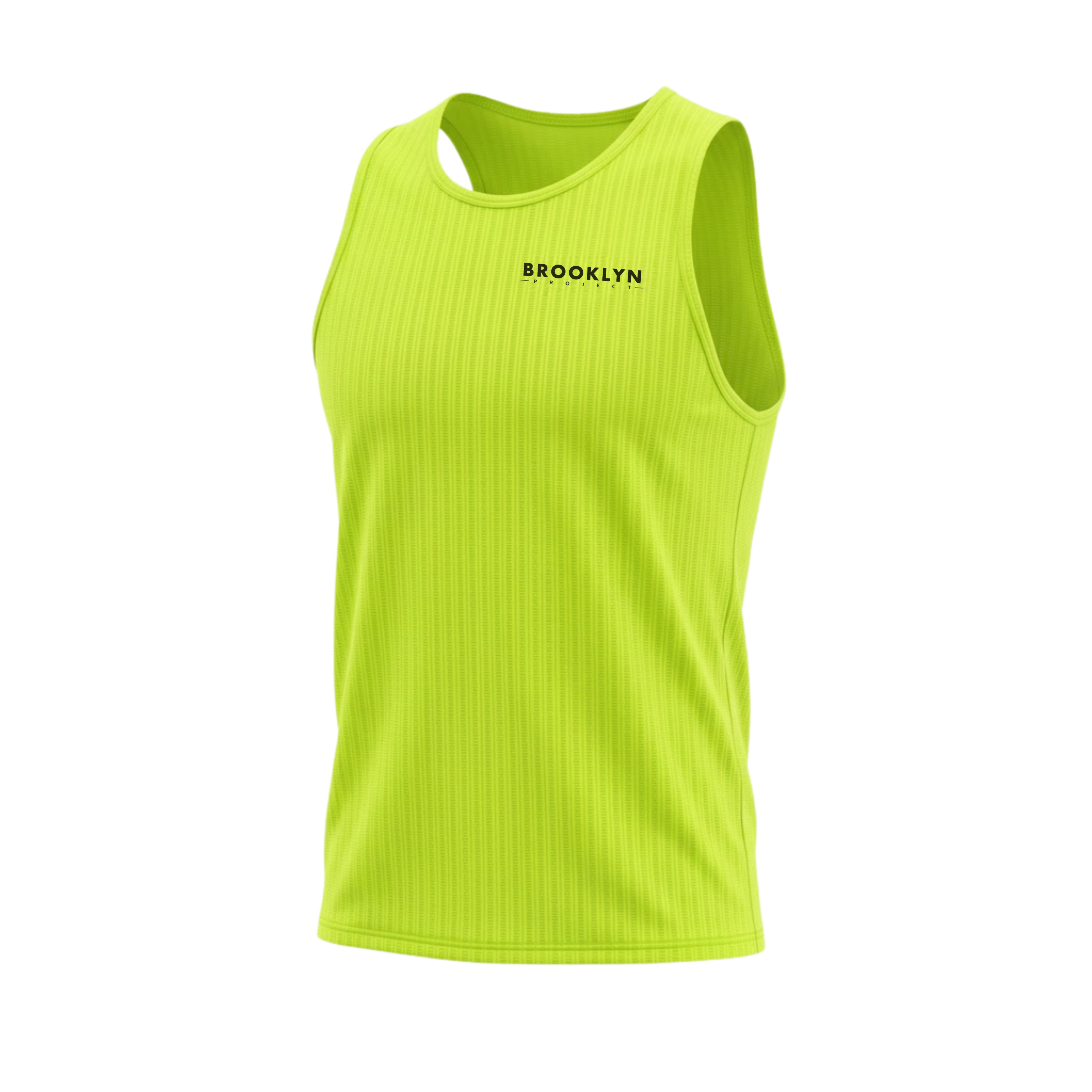 Men's Elite Lightweight Run Singlet - Breathable Technical Singlet, Fluoro Yellow