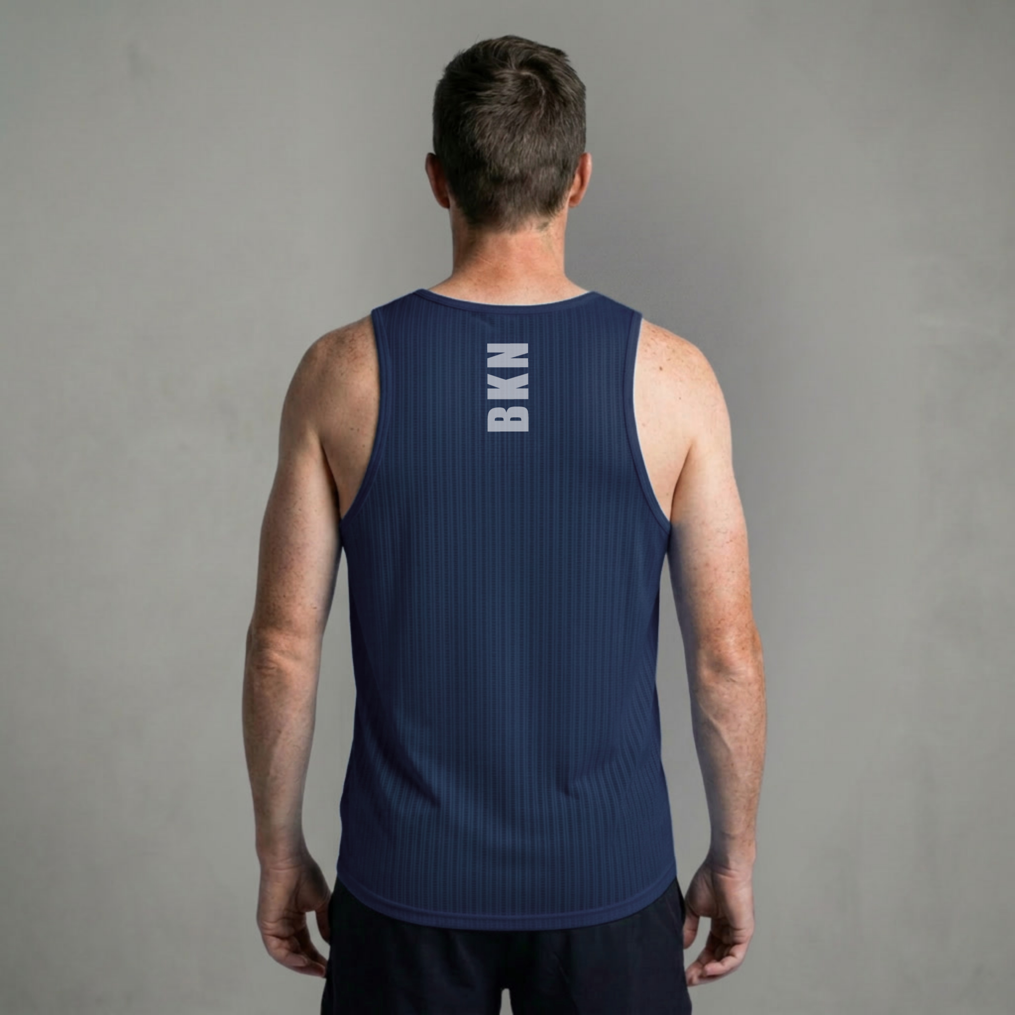 Men's Elite Lightweight Run Singlet - Breathable Technical Singlet, Navy
