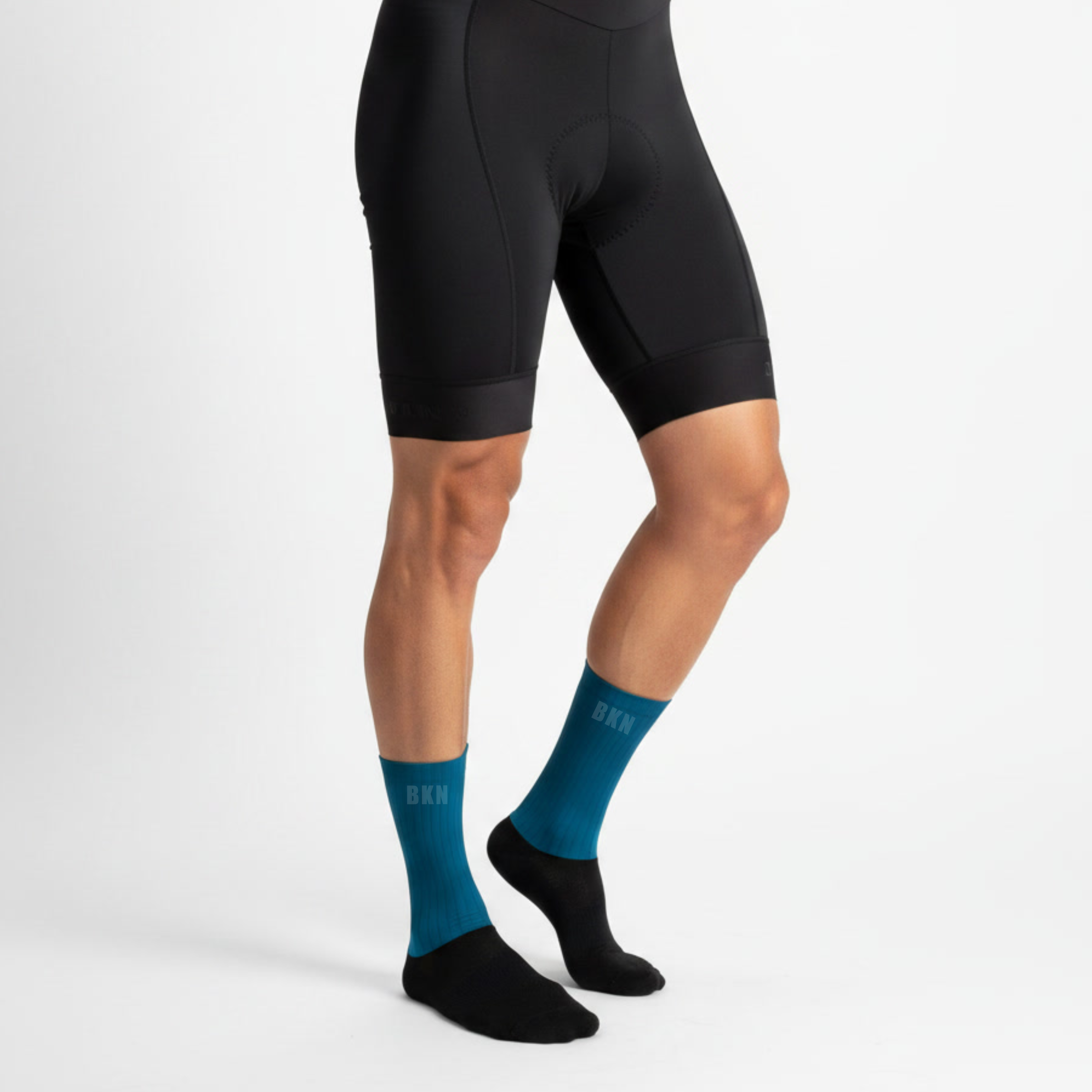 Pro Aero Cycling Socks - Peacock Blue, High Cuff 16cm