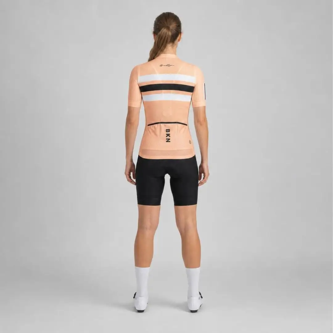 Pro Maximus Women's Cycling Bundle: Peach Jersey, Bib Shorts & Socks
