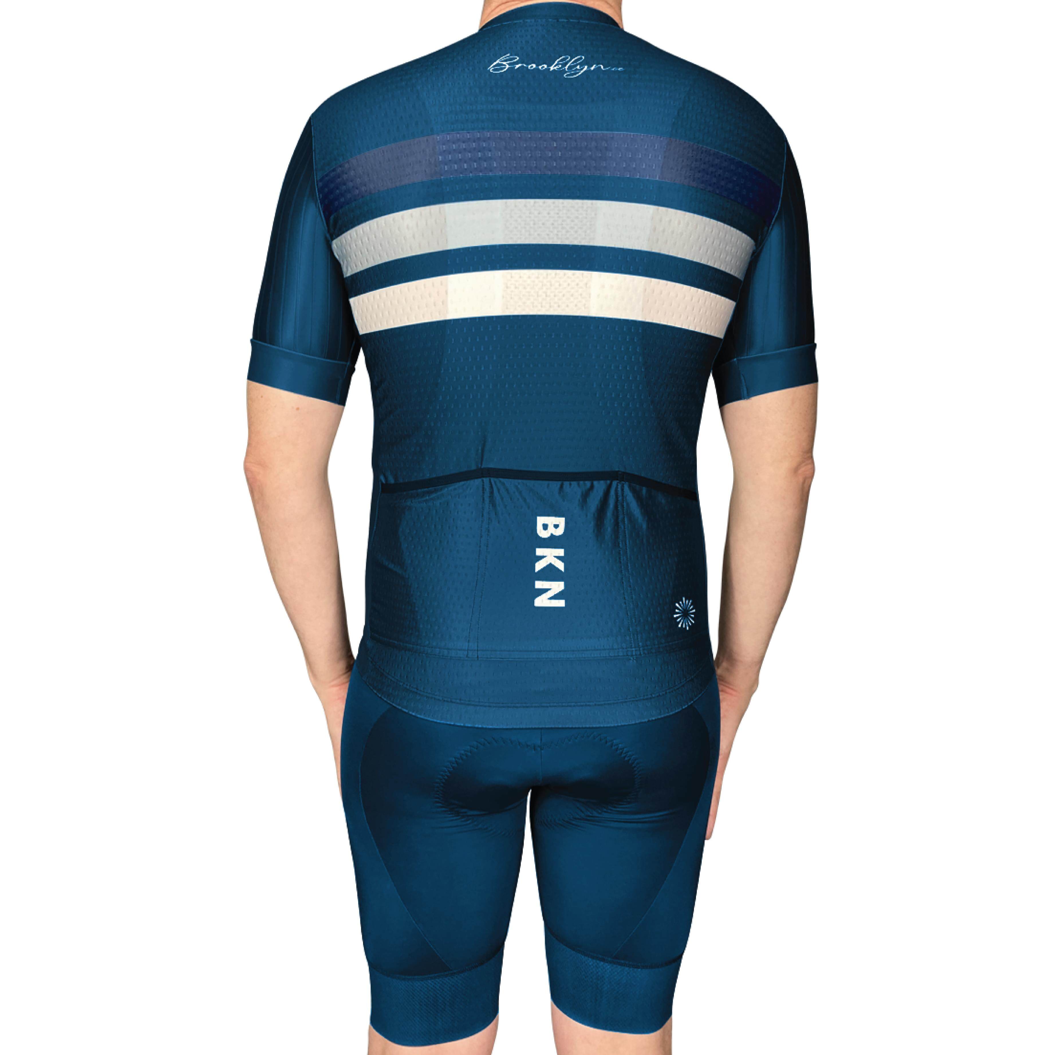 Pro Maximus Men's Cycling Bundle: Blue Jersey, Bib Shorts & Socks