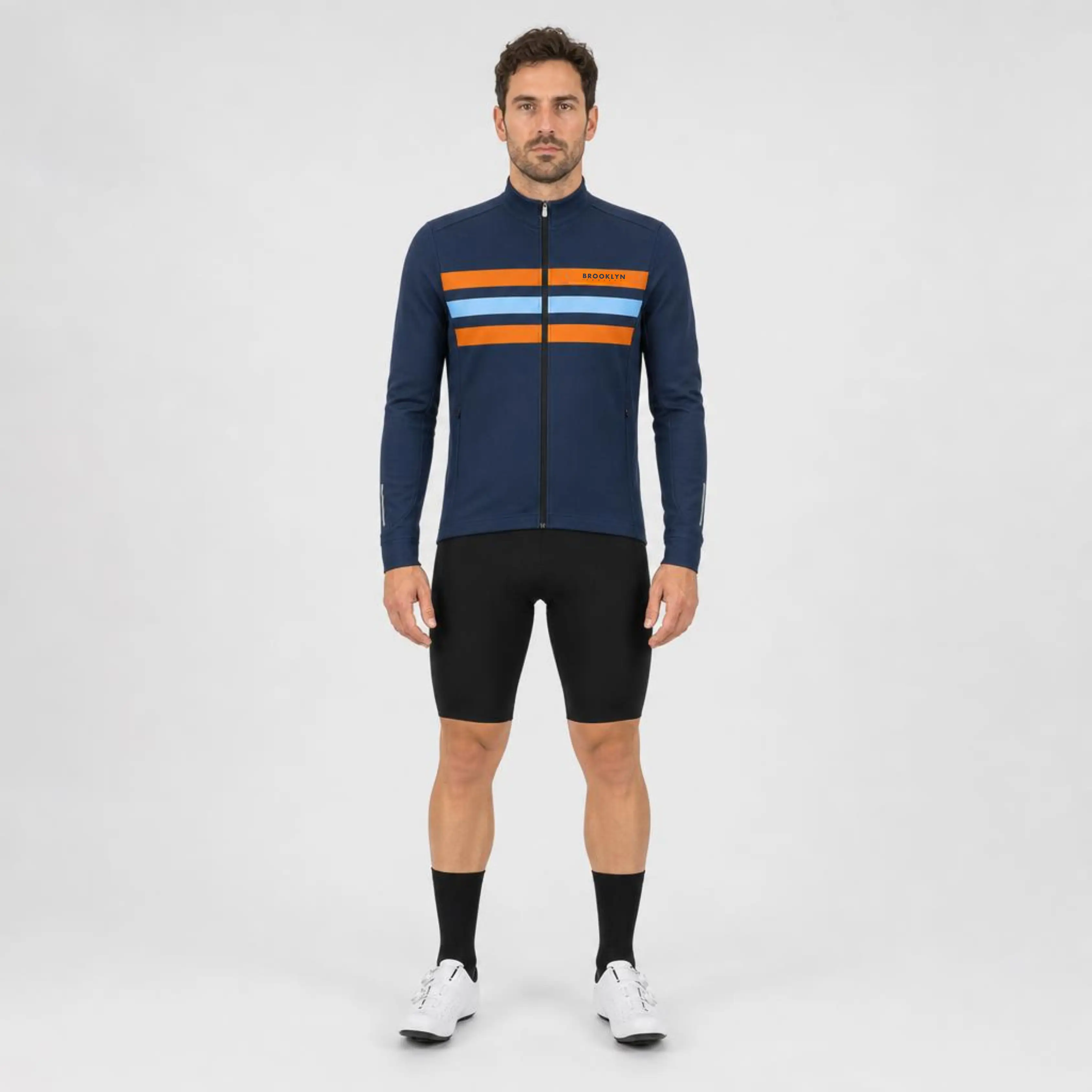 Men's Pro Thermal Windproof Cycling Jacket - Navy
