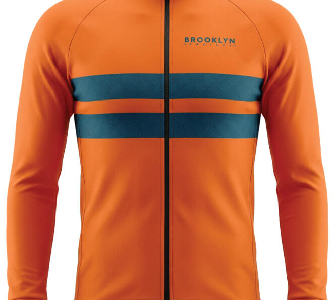 Men's Pro Thermal Cycling Jacket - Orange, Windproof