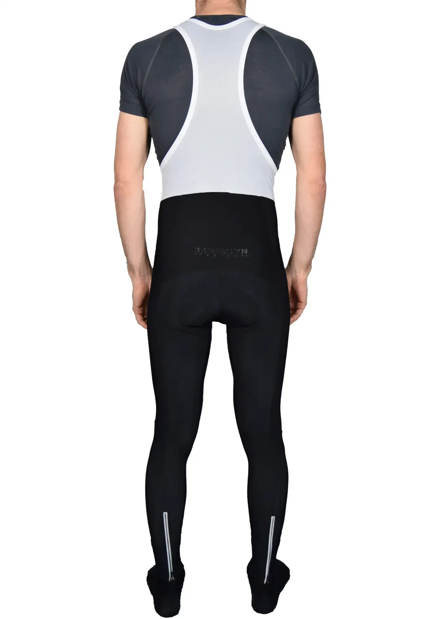 Men's Thermal Cycling Bib Tights – Winter Fleece Lined, Black