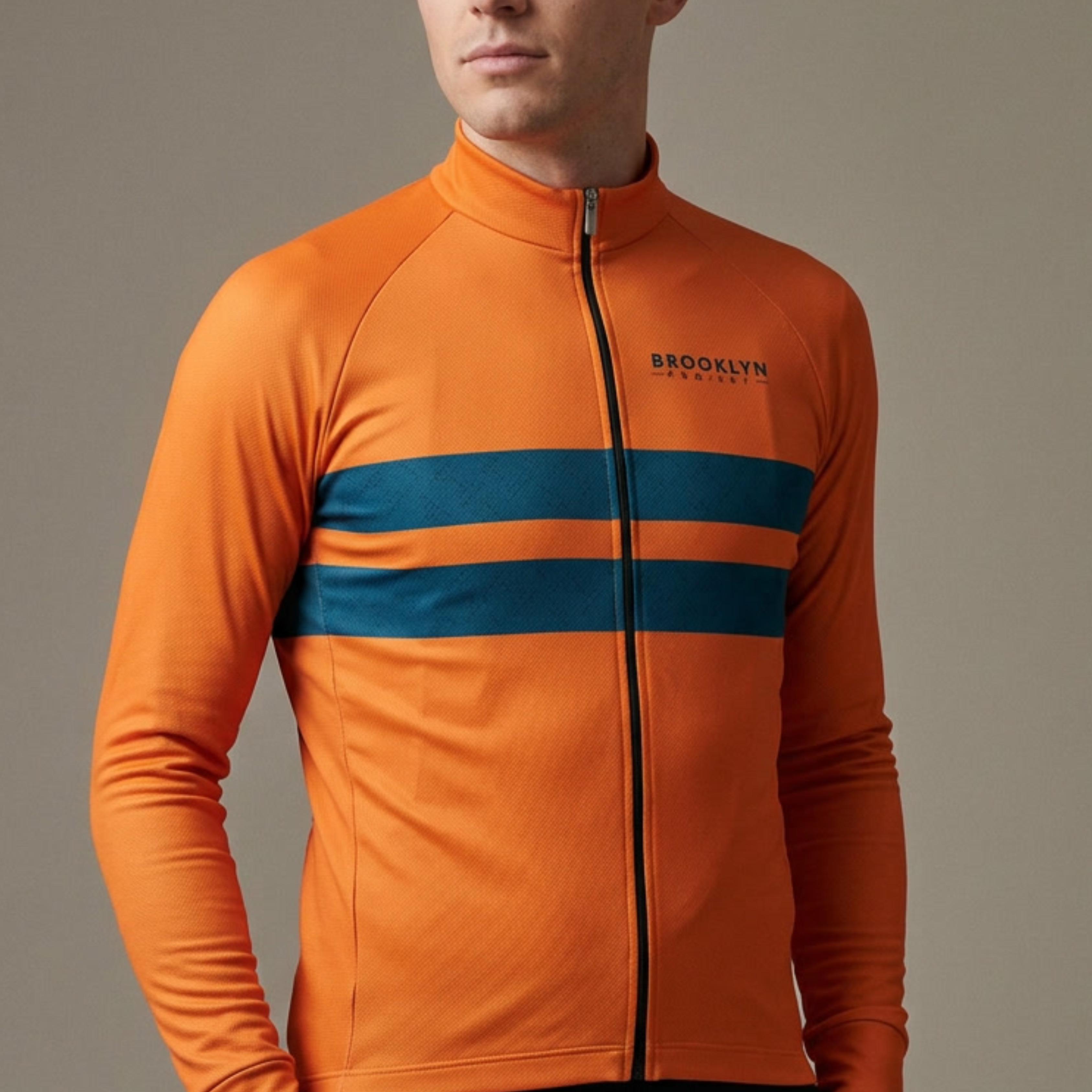 Mens Pro Thermal Cycling Jacket - Orange Windproof(1)