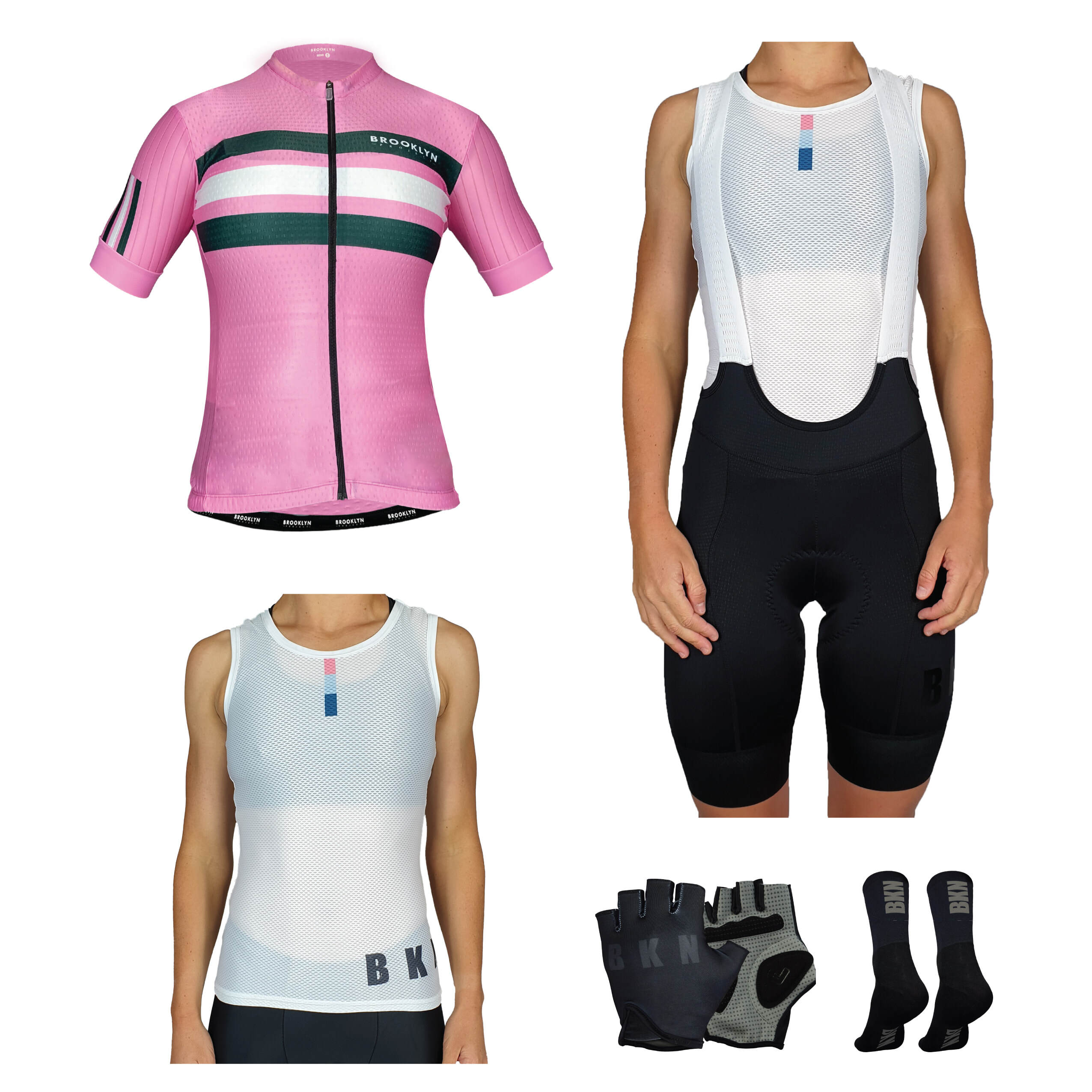 Pro Maximus Women's Cycling Mega Bundle: Jersey, Bib Shorts, Undershirt, Gloves & Socks