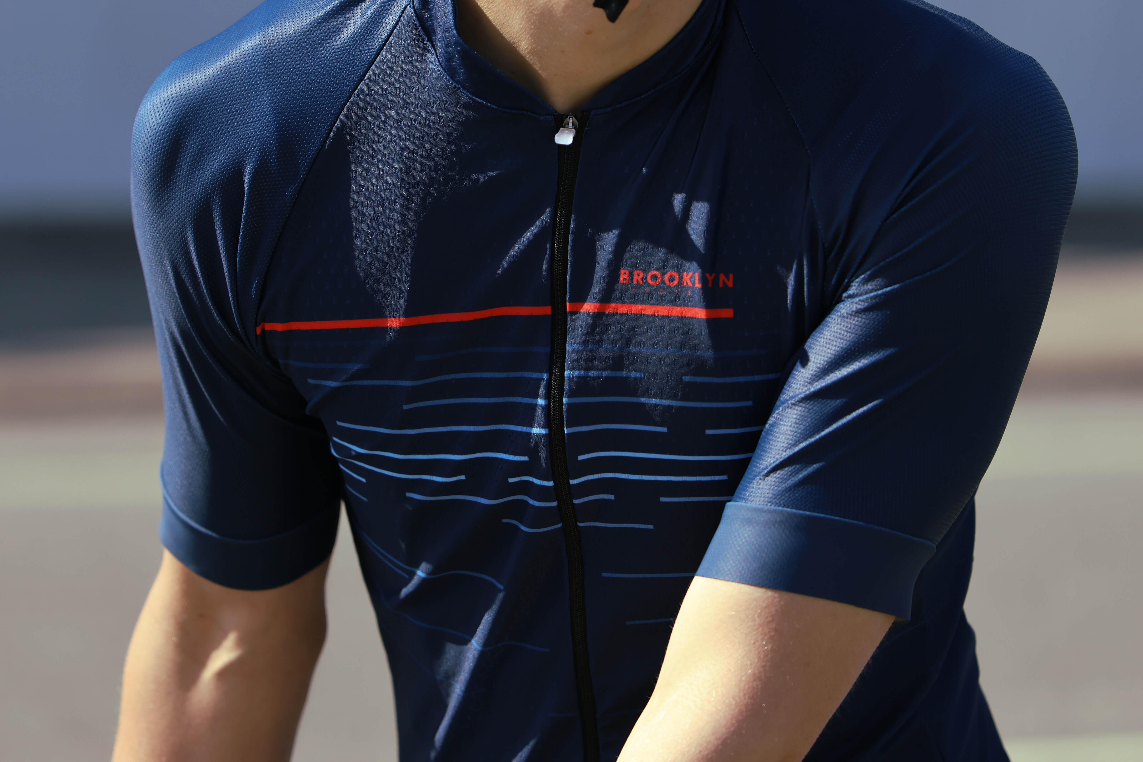 Men's Pro Cycling Jersey - Pinstripe Navy | Lightweight Performance