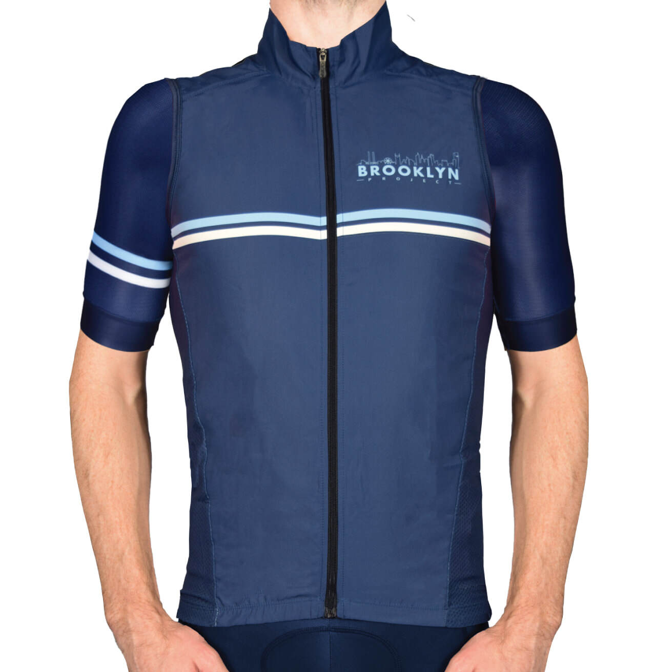 Men's Pro Water-Resistant Cycling Vest Gilet - Navy, Windproof