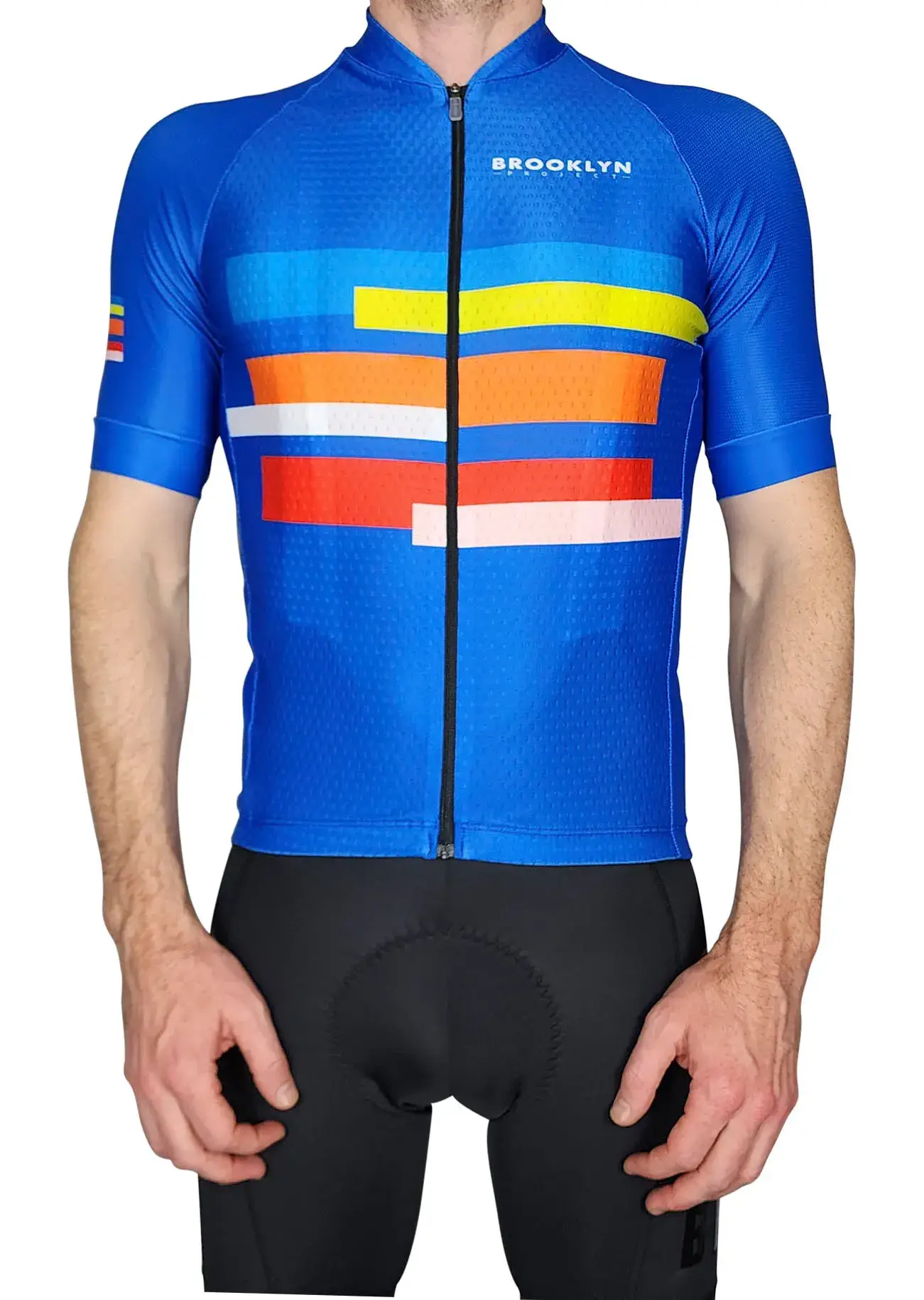 Men's Pro Cycling Jersey - Blocks Blue Royal | Lightweight Performance