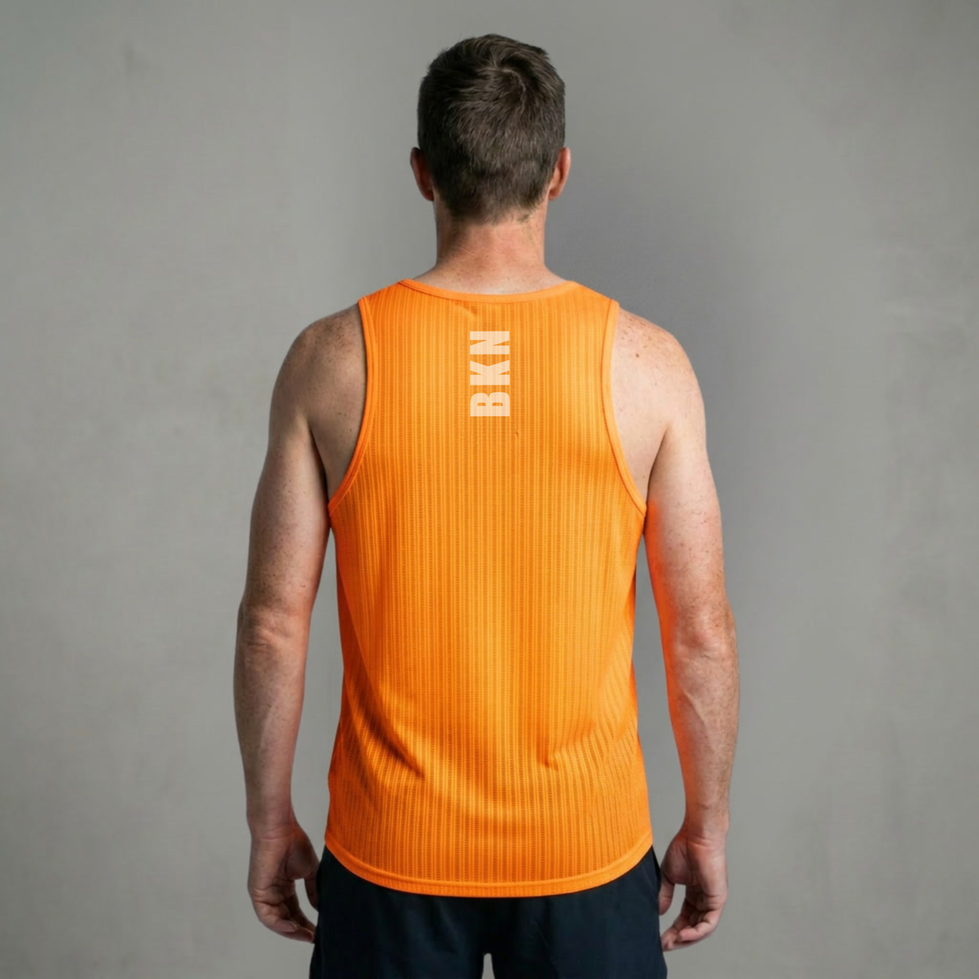 Men's Elite Lightweight Run Singlet - Breathable Technical Singlet, Fluoro Orange