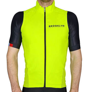 Men's Pro Water-Resistant Cycling Vest Gilet - Fluro, Windproof