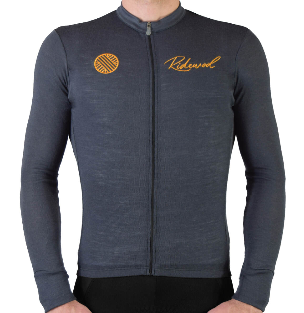 Merino Wool Cycling Jersey Long Sleeve Ridewool Grey