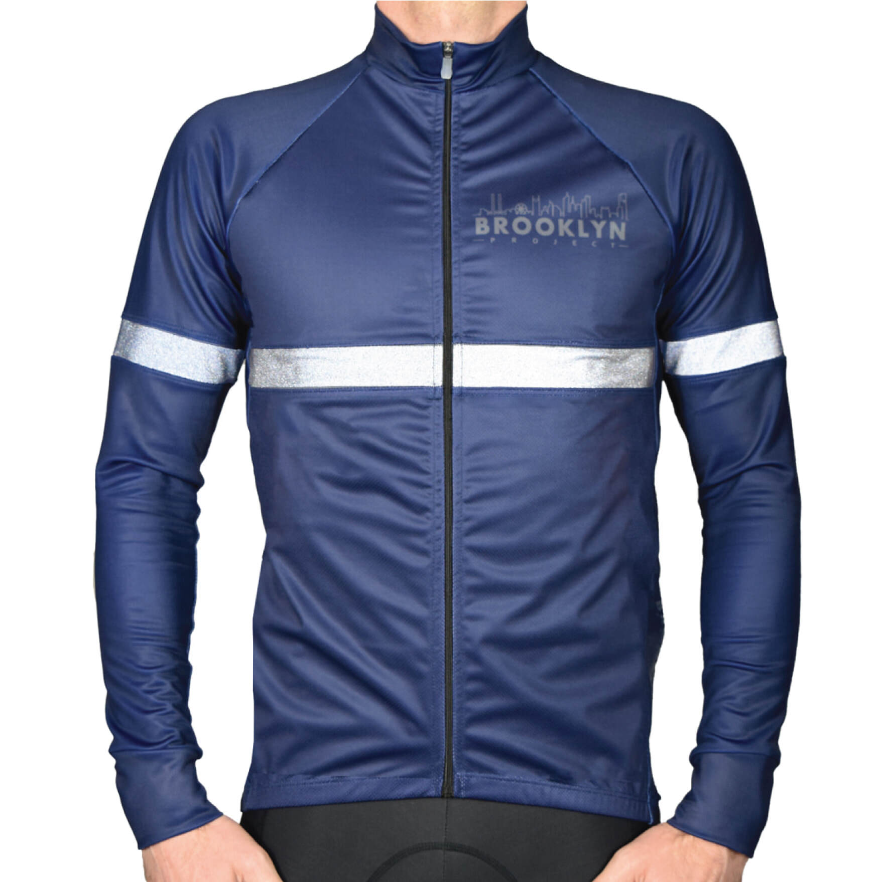 Men's Pro Thermal Cycling Jacket - White, Windproof, Reflective