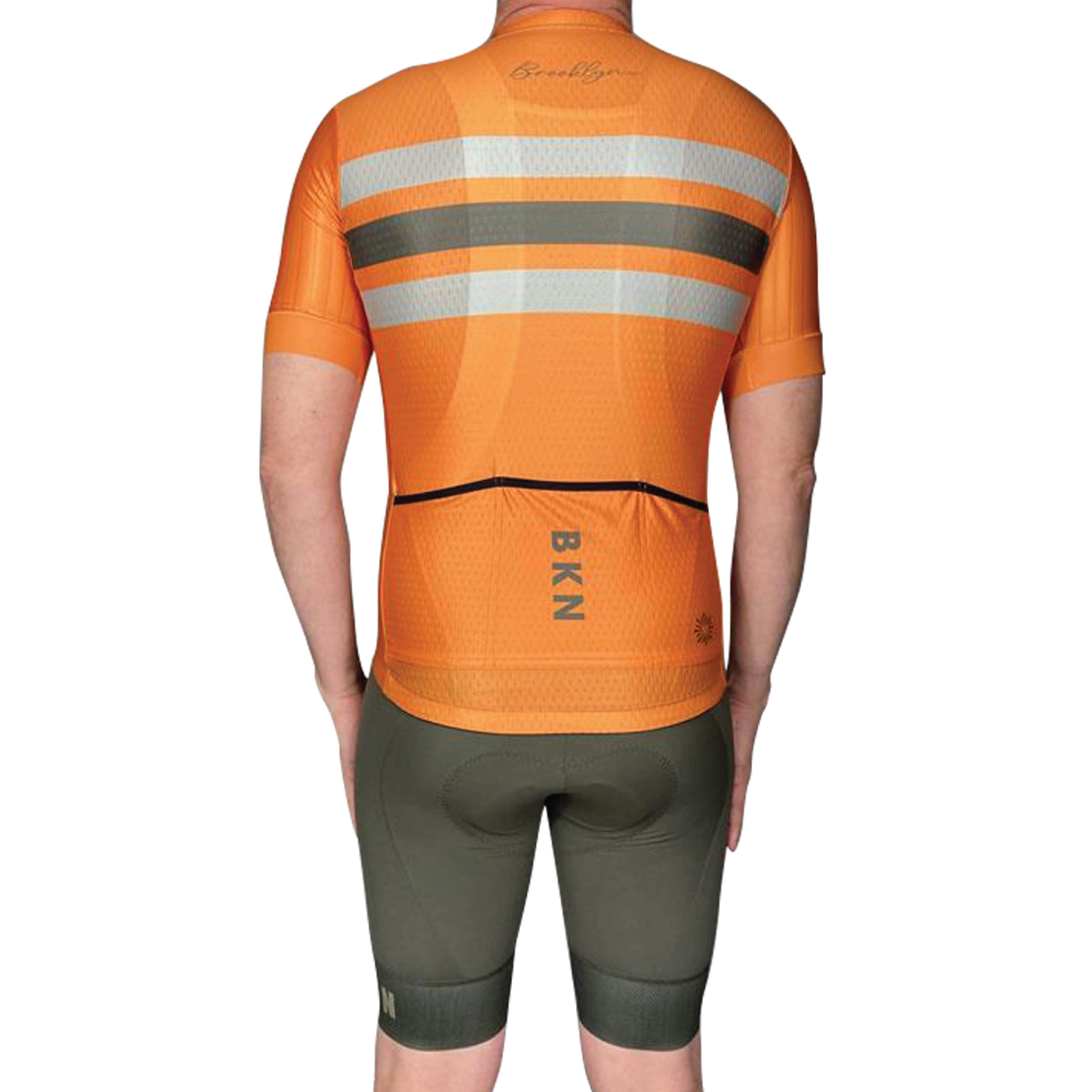 Pro Maximus Men's Cycling Bundle: Orange Jersey, Bib Shorts & Socks