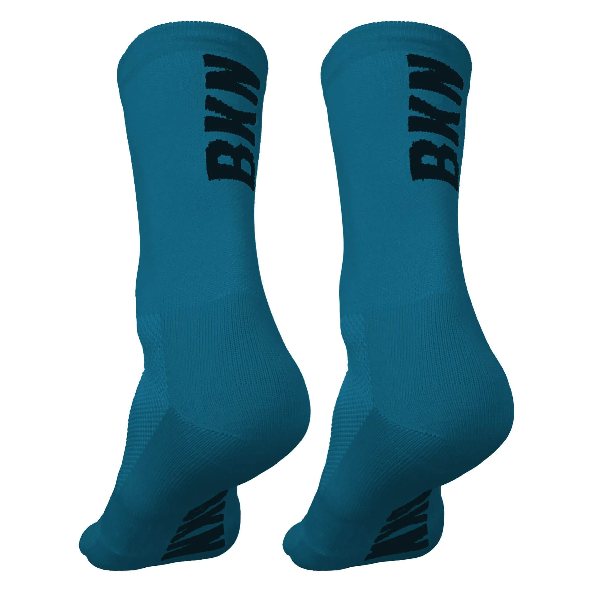 Pro Cycling Socks – Teal, Woven, 14cm cuff, Moisture-Wicking Fabric