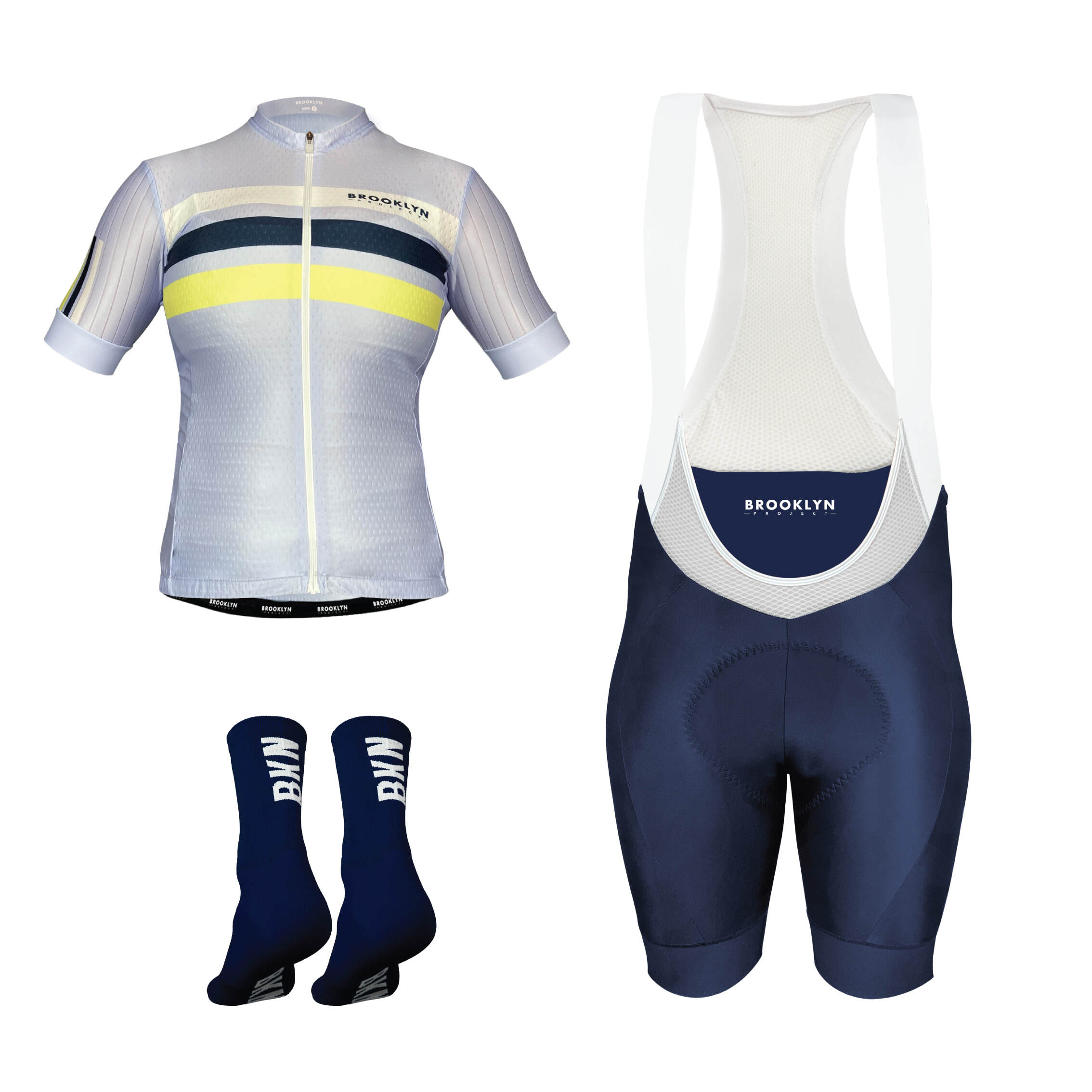 Pro Maximus Women's Cycling Bundle: Blue Jersey, Bib Shorts & Socks