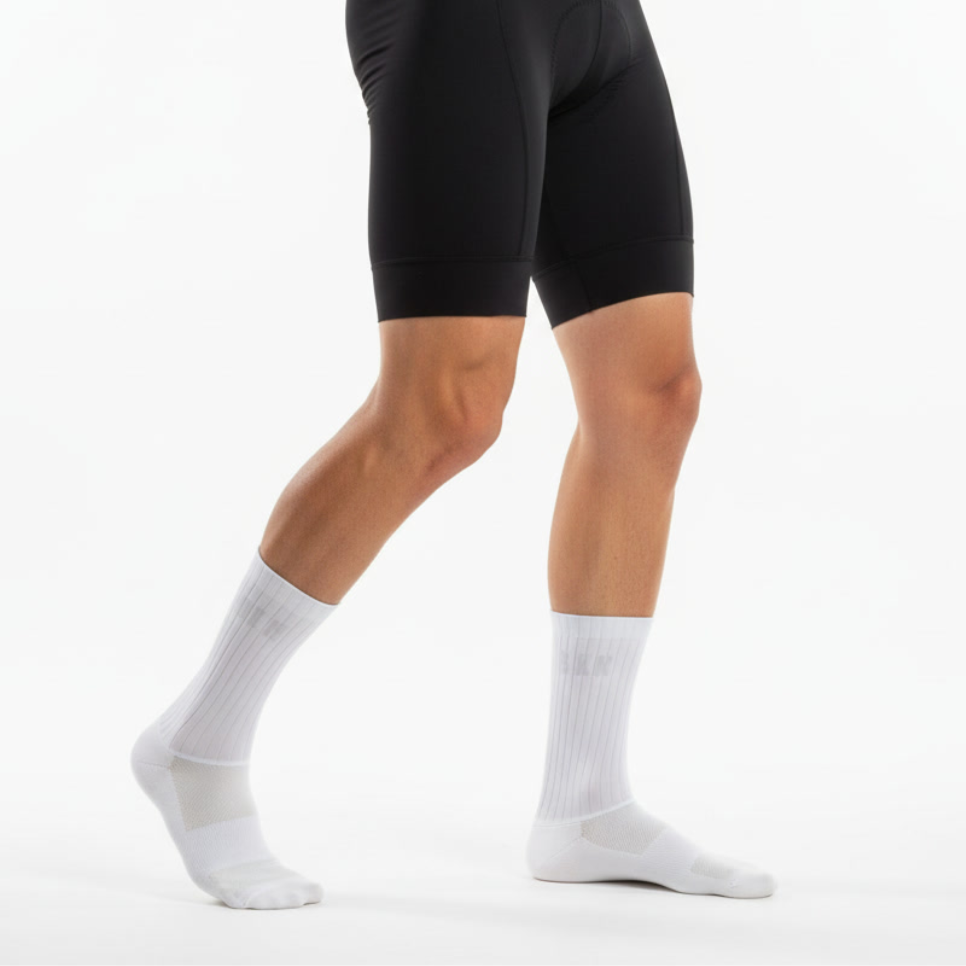 Pro Aero Cycling Socks - White, High Cuff 16cm