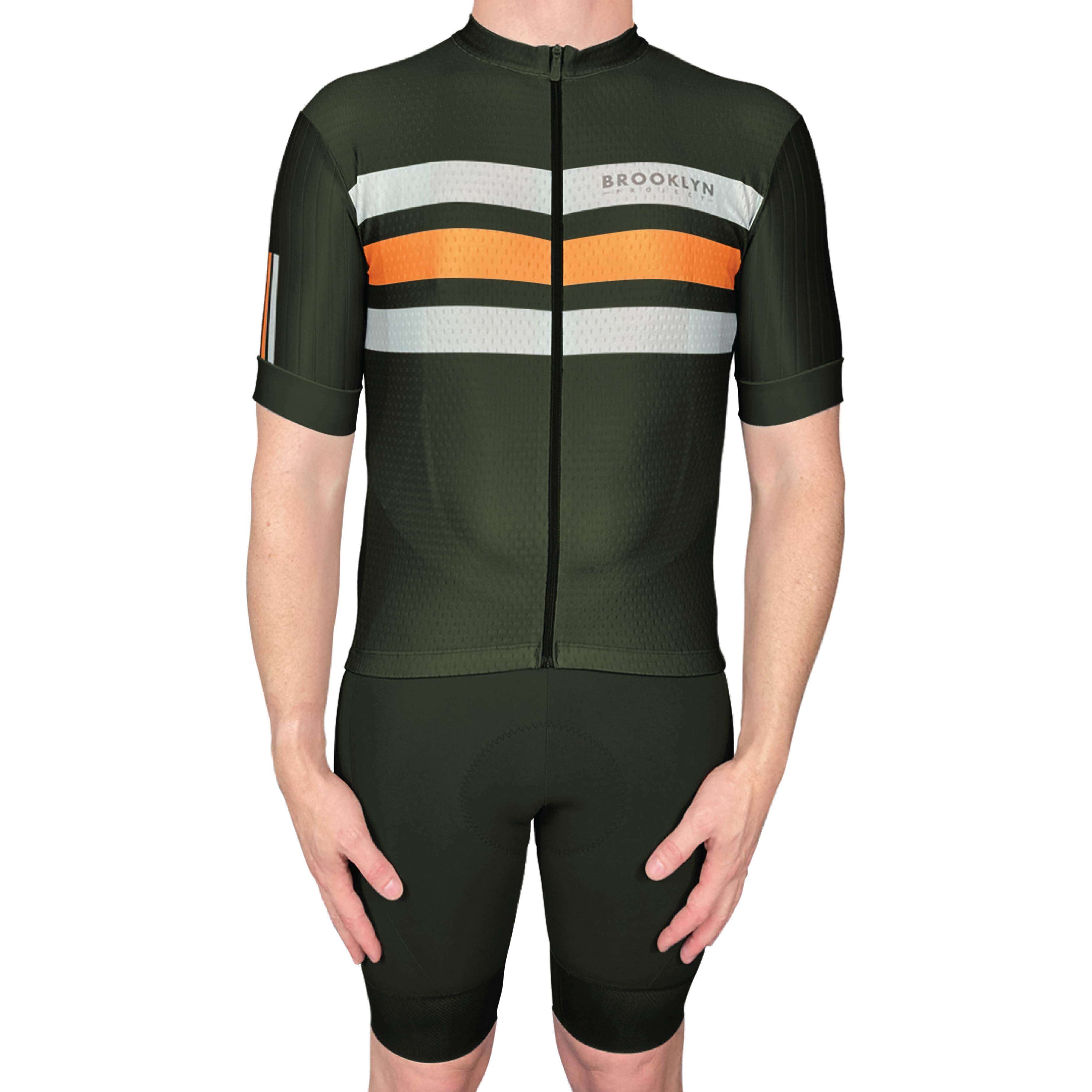Pro Maximus Men's Cycling Bundle: Olive Jersey, Bib Shorts & Socks