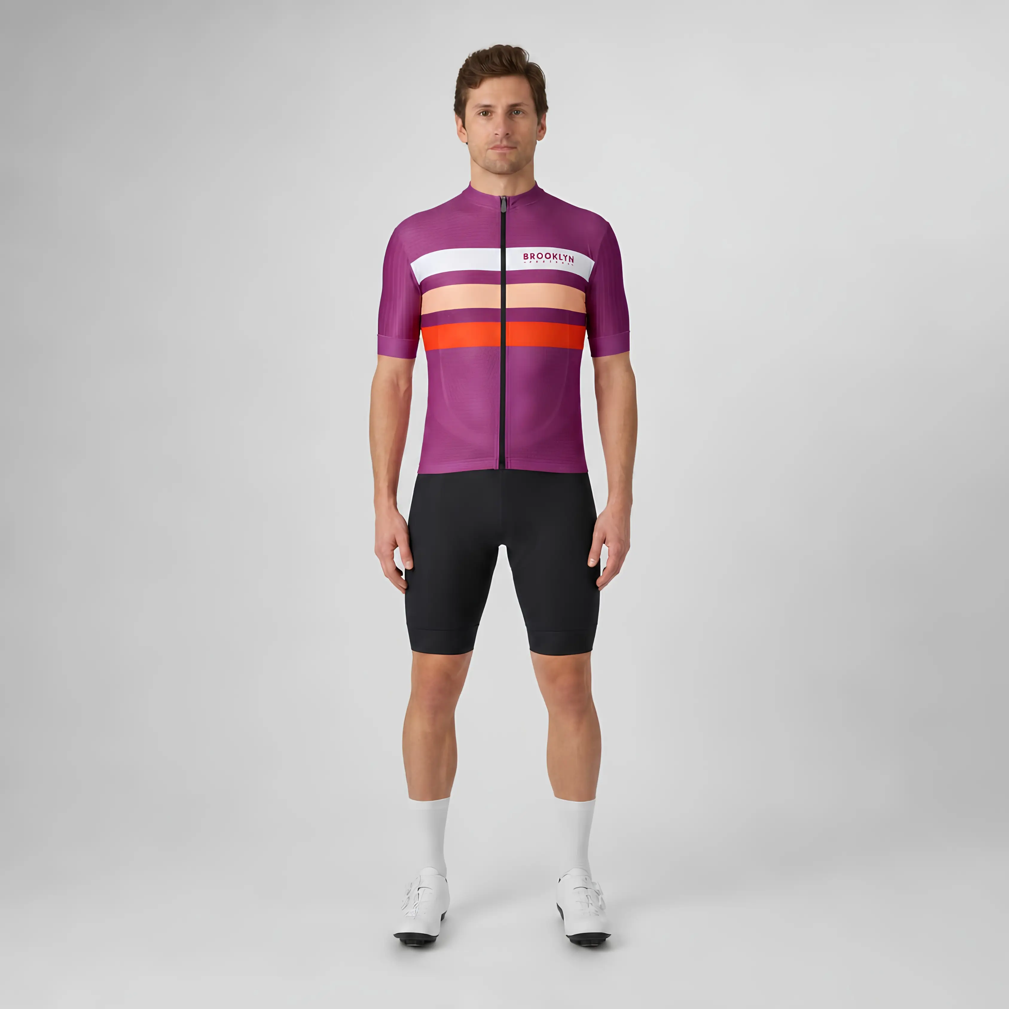 Men's Pro Cycling Jersey - Maximus Burgundy | Lightweight Performance