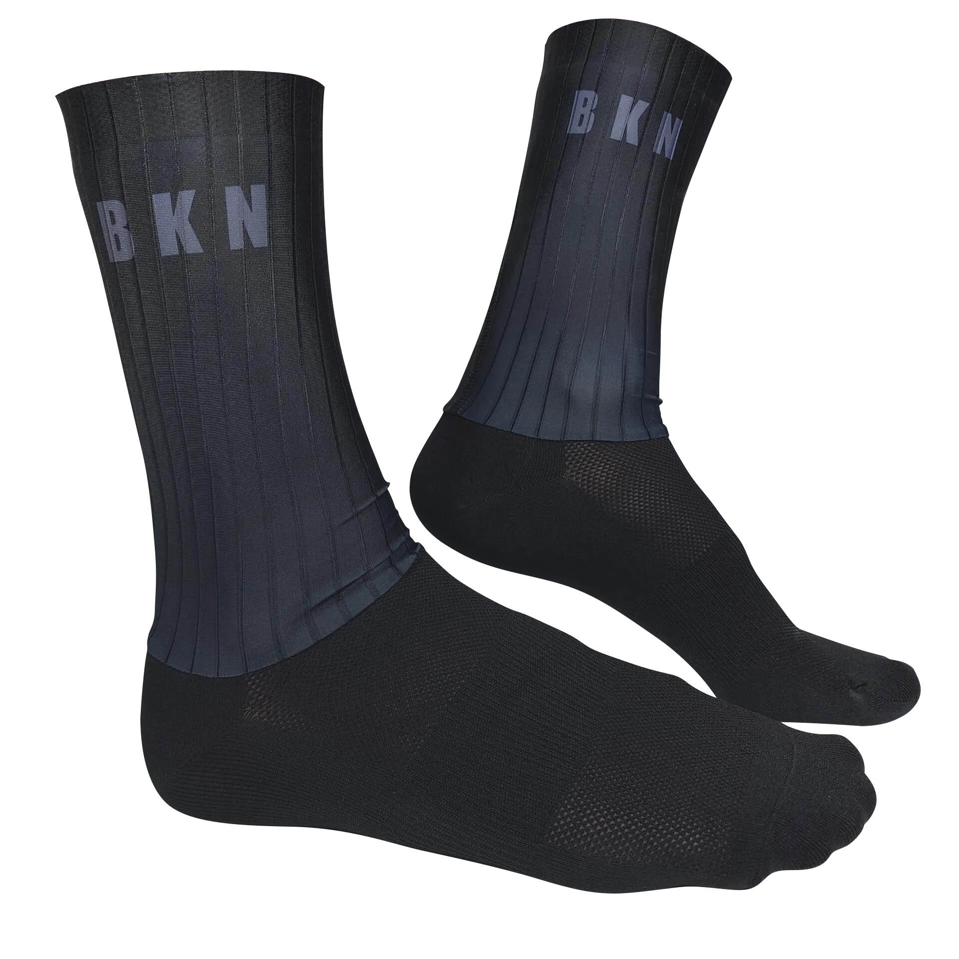 Black Aero Compression Cycling Socks on bike