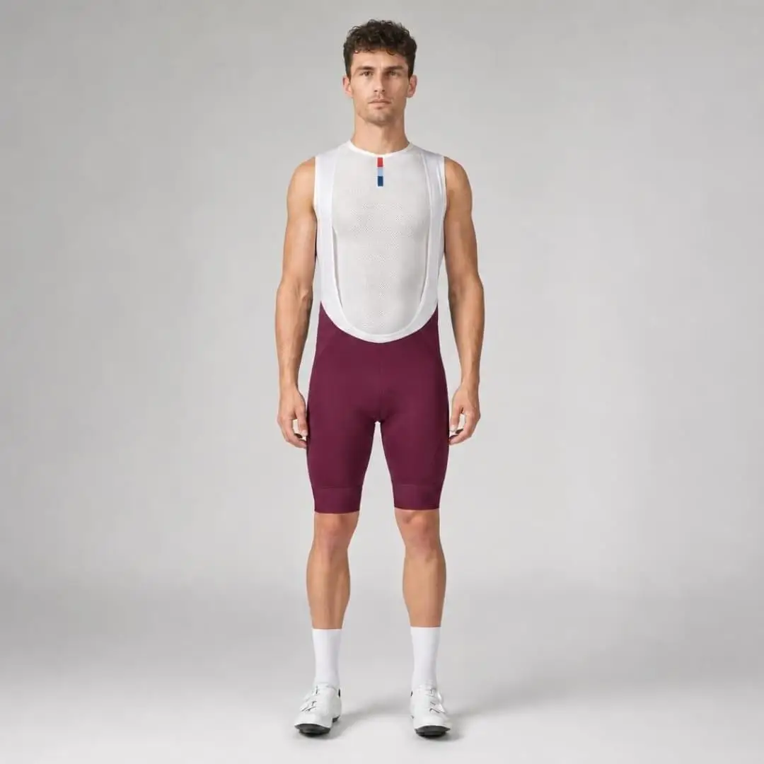 Pro Maximus Men's Cycling Bibs – Burgundy Long Distance Bib Shorts