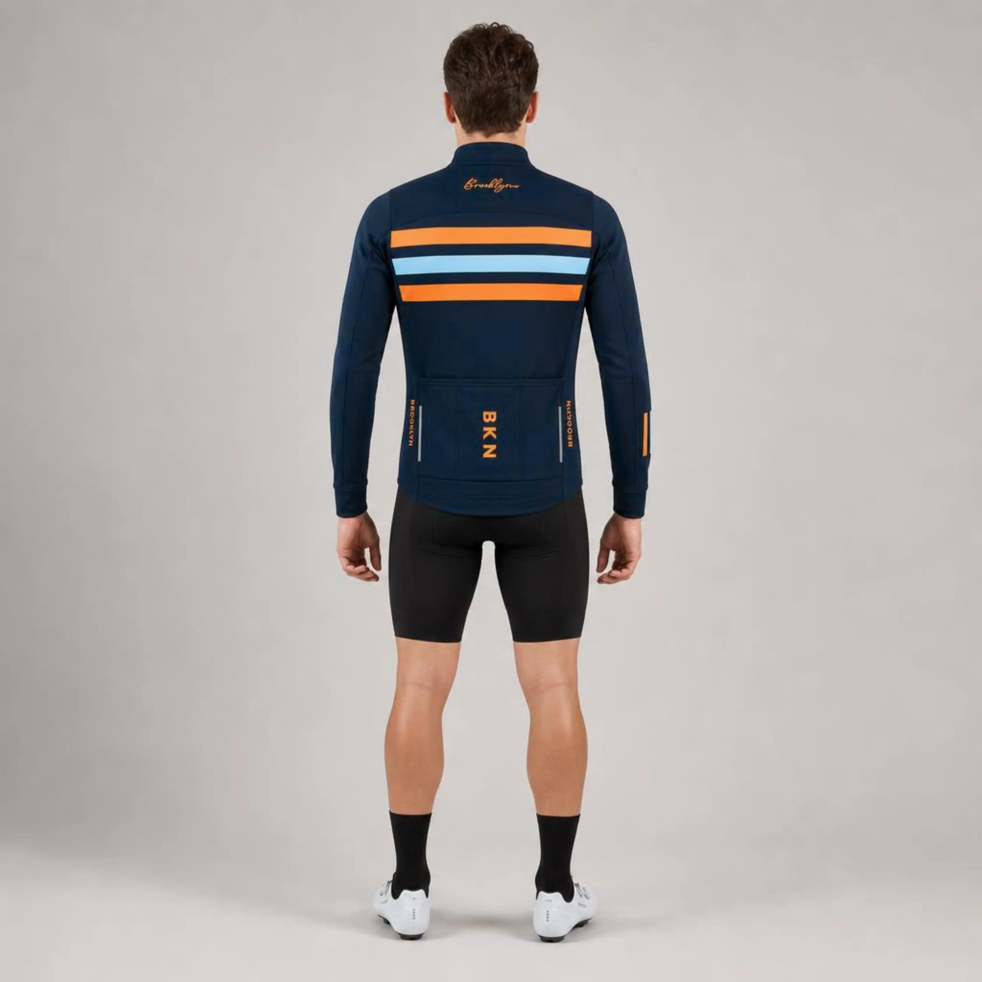 Men's Pro Thermal Windproof Cycling Jacket - Navy
