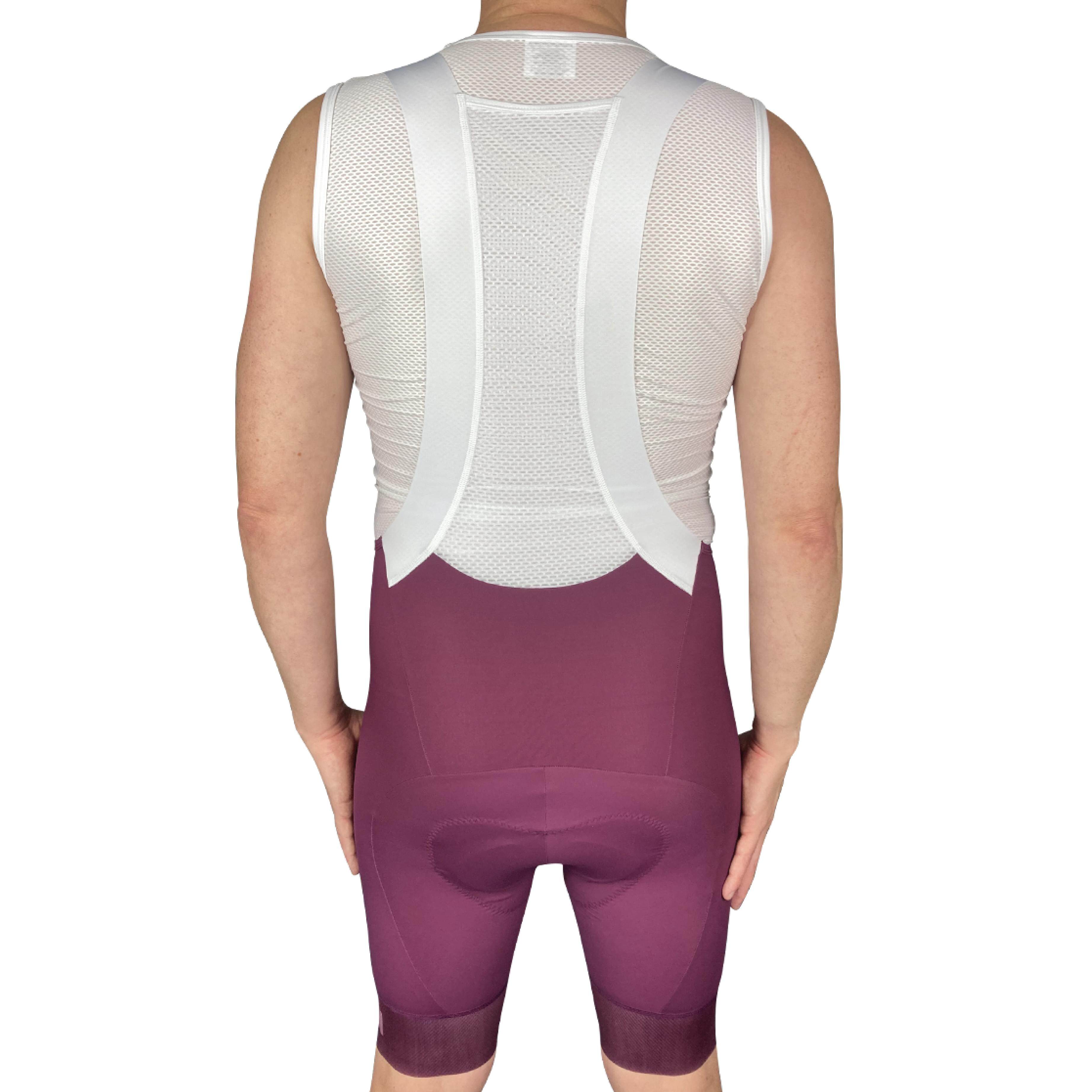 Pro Maximus Men's Cycling Bibs – Burgundy Long Distance Bib Shorts