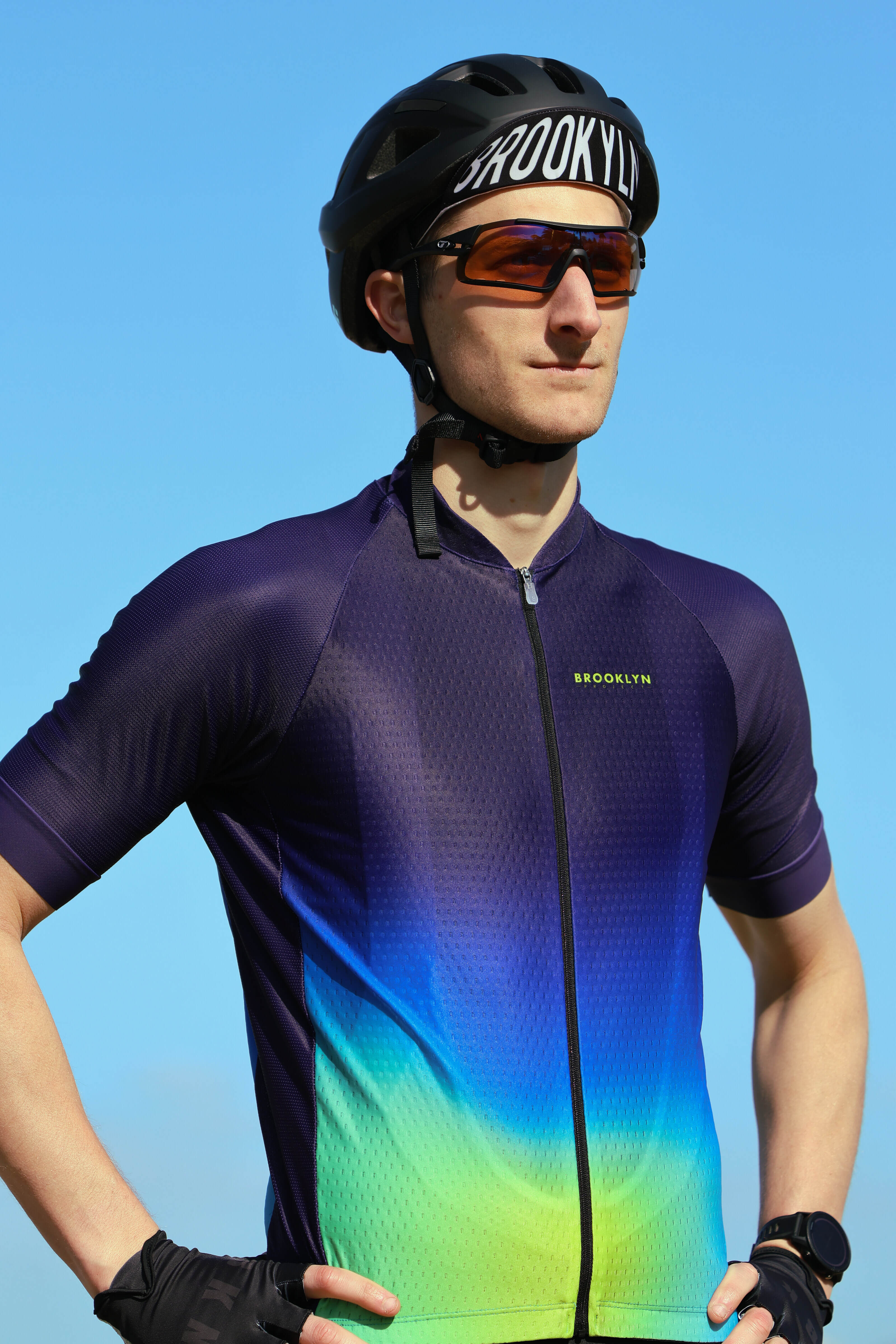 Men's Pro Cycling Jersey - Aurora Blue | Lightweight Performance