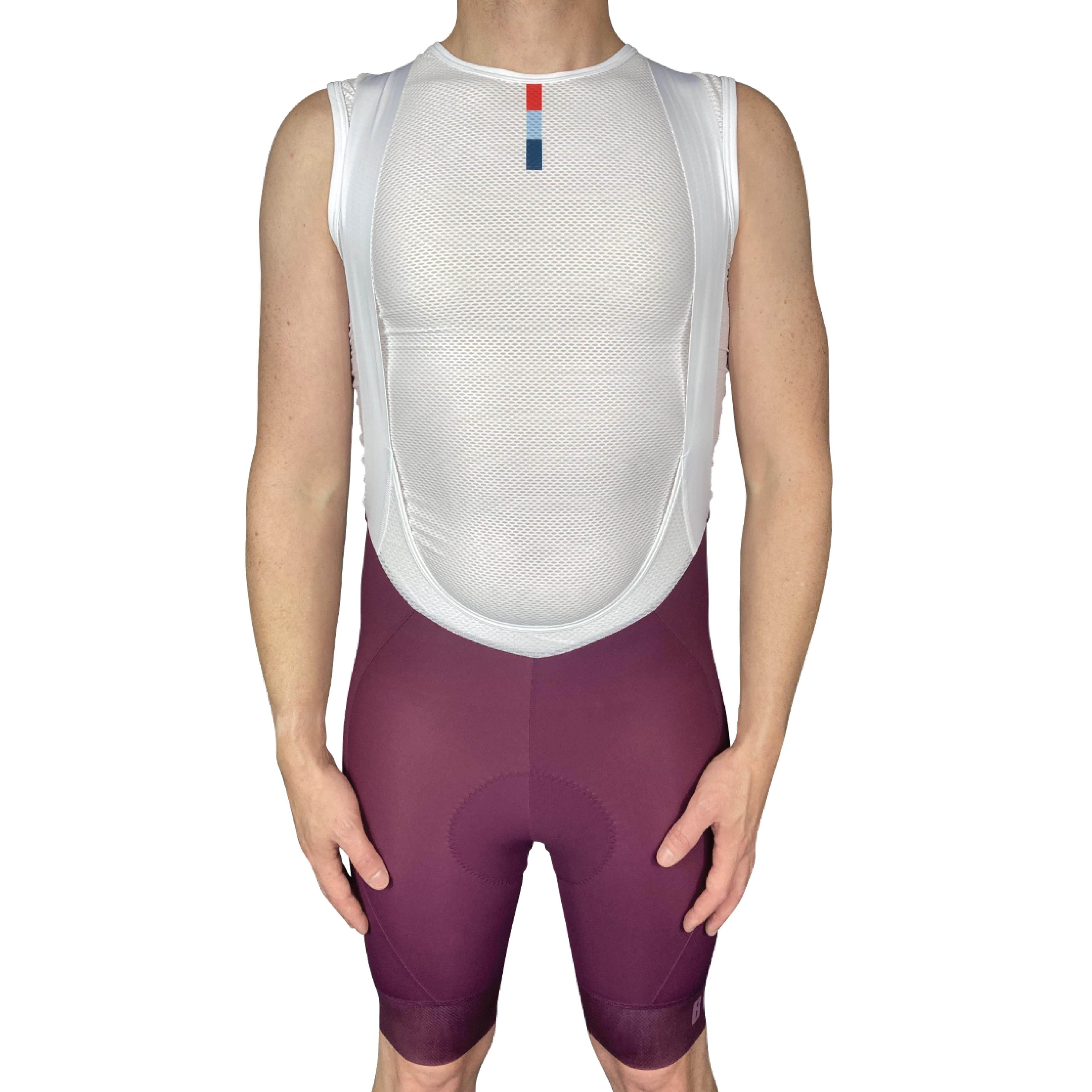 Pro Maximus Men's Cycling Bibs – Burgundy Long Distance Bib Shorts