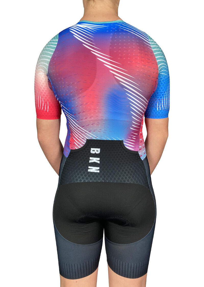 Women’s Elite Aero Sleeved Tri Suit - Multi-Colour | Pro Triathlon One-Piece