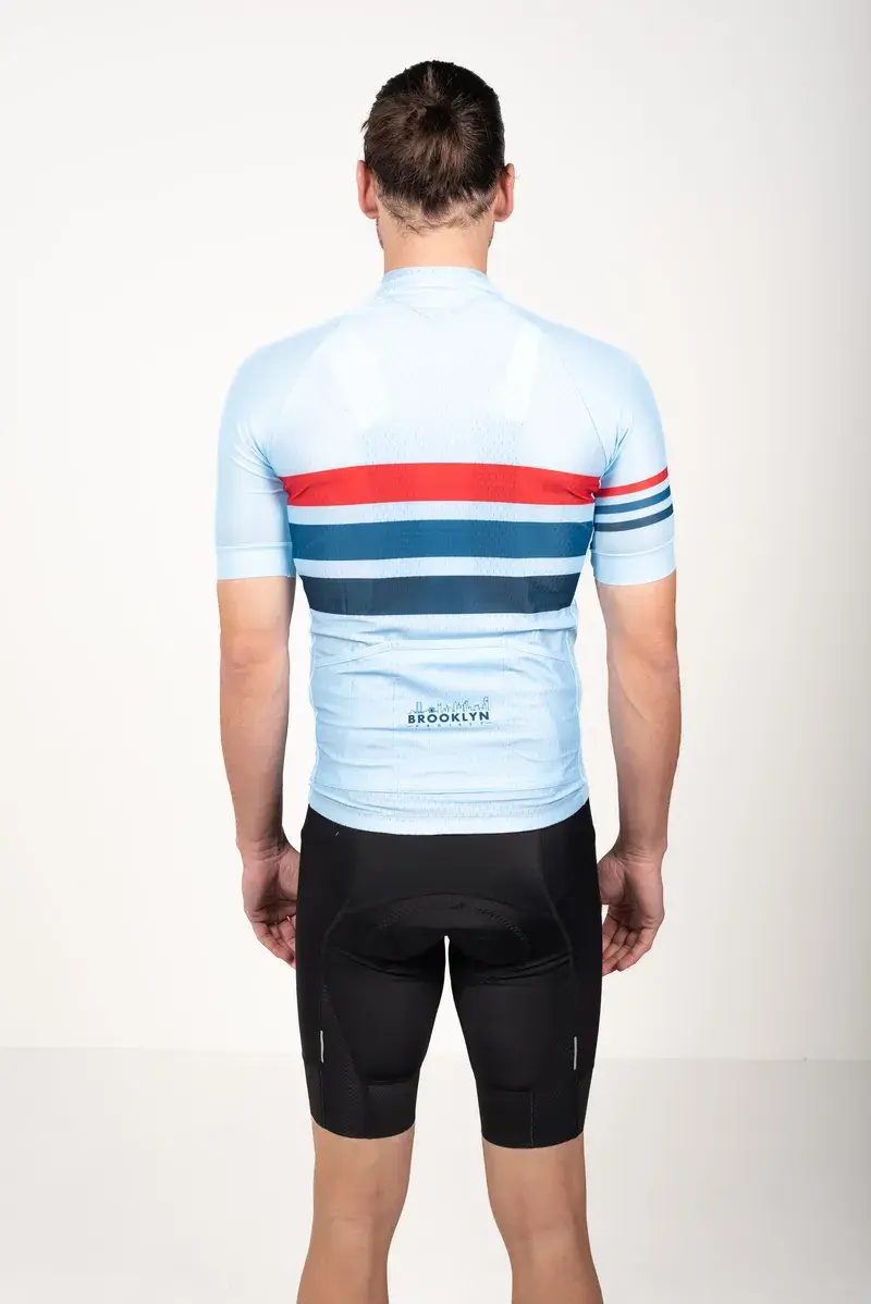 Men's Pro Cycling Jersey - Light Blue | Lightweight Performance