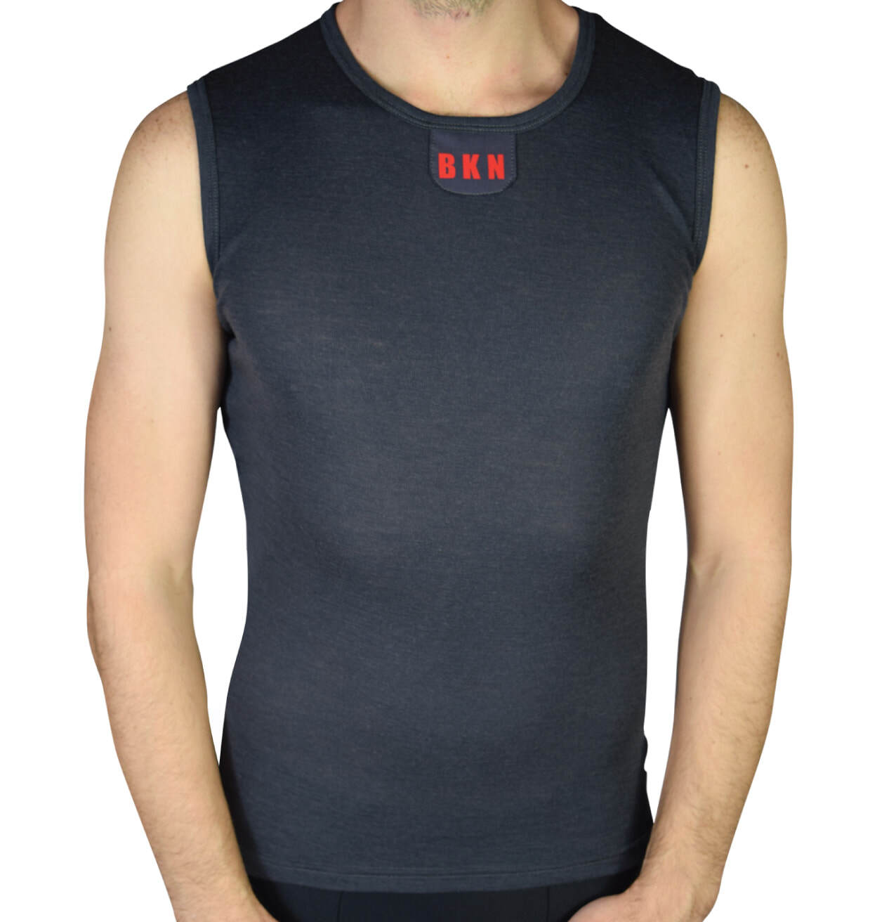 Merino Wool Cycling Undershirt Sleeveless Grey