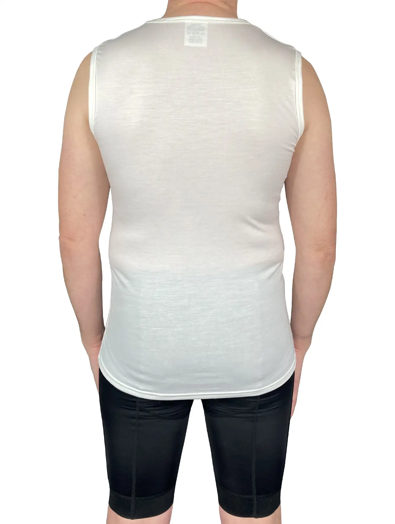Merino Wool Tencel Cycling Undershirt Sleeved Cream