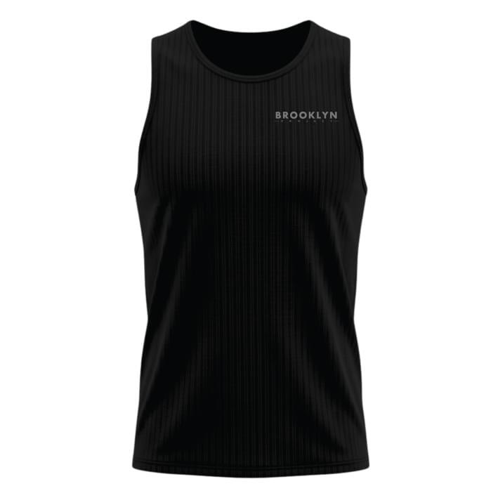 Men's Elite Lightweight Run Singlet - Breathable Technical Singlet, Black