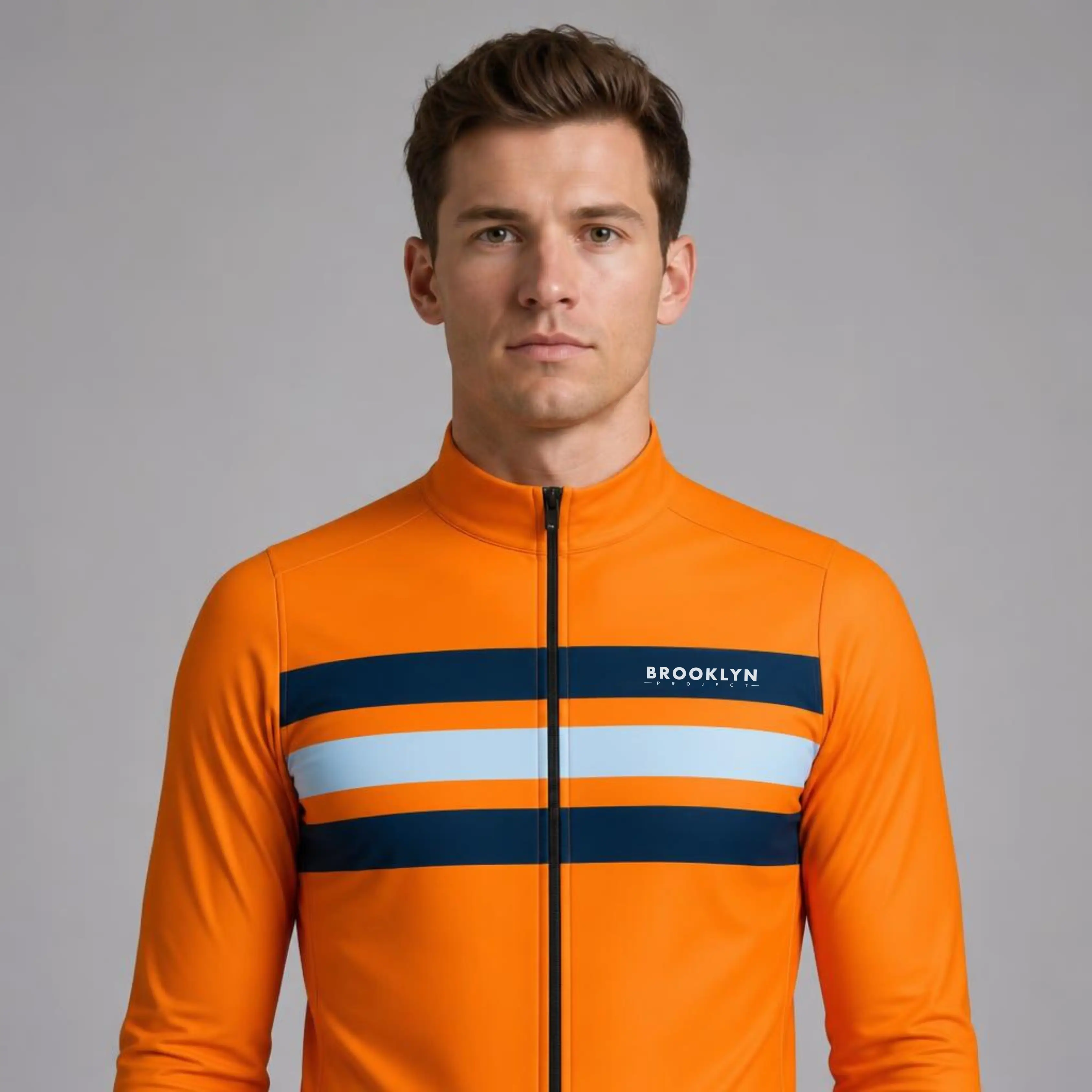 Men's Pro Thermal Cycling Jacket - Orange, Windproof