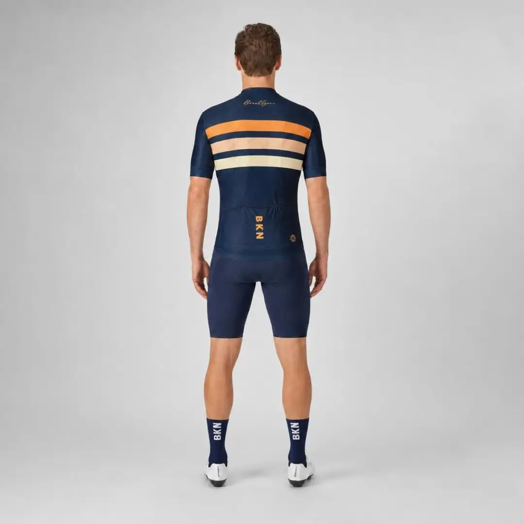 Pro Maximus Men's Cycling Bundle: Navy Jersey, Bib Shorts & Socks