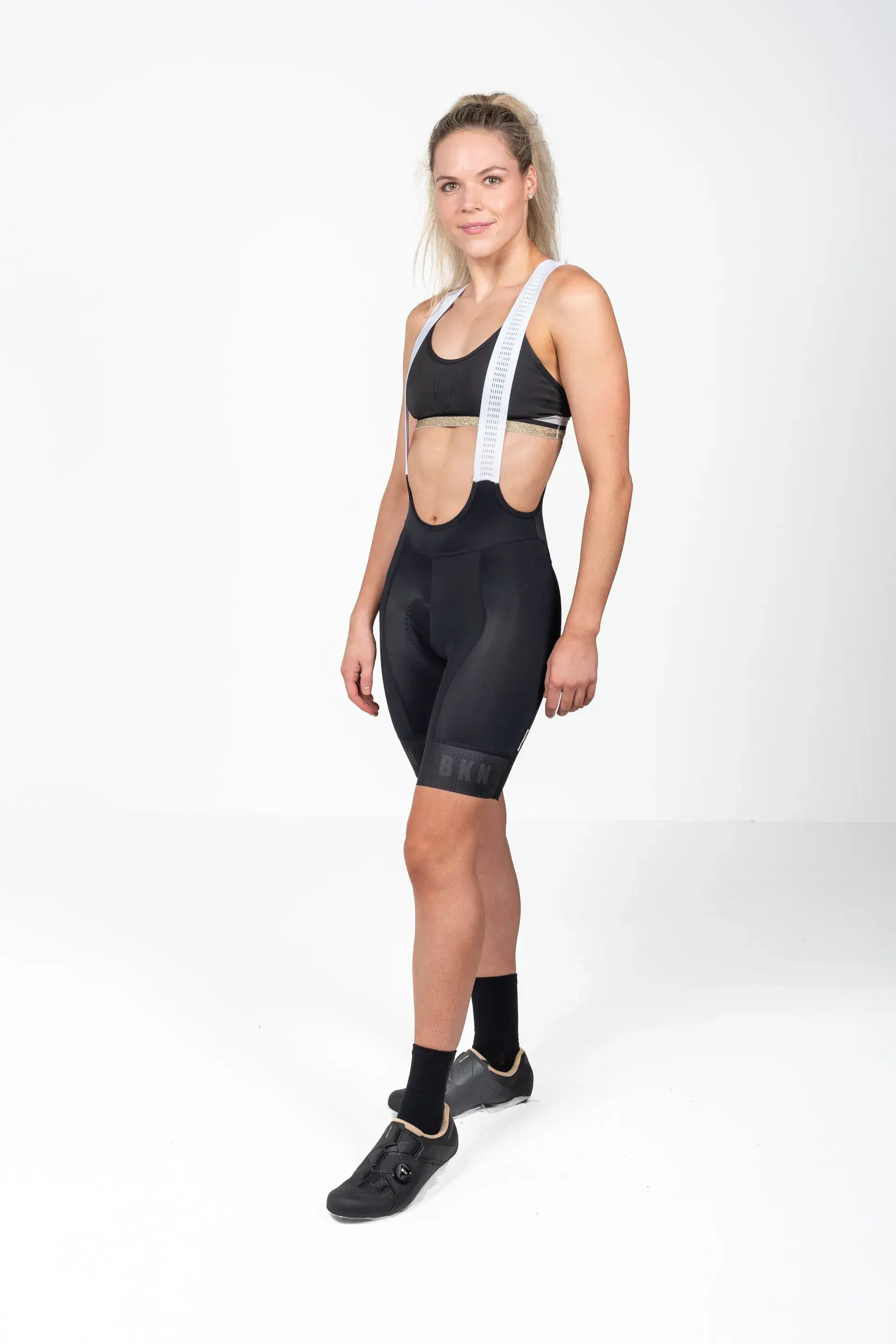 Women’s Pro Cycling Bib Shorts - High-Density Chamois Padding, Compression Black