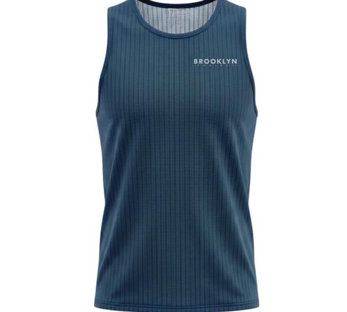 Men's Elite Lightweight Run Singlet - Breathable Technical Singlet, Petrol Blue