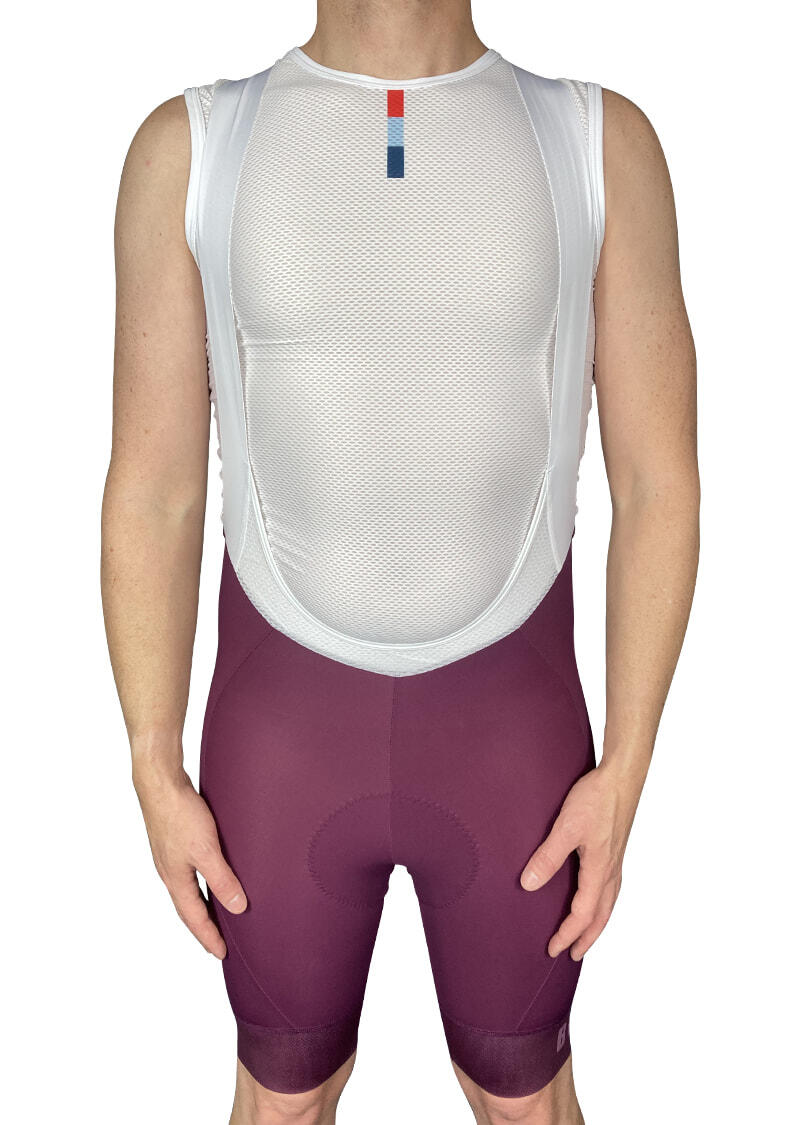 Burgundy Bib Front