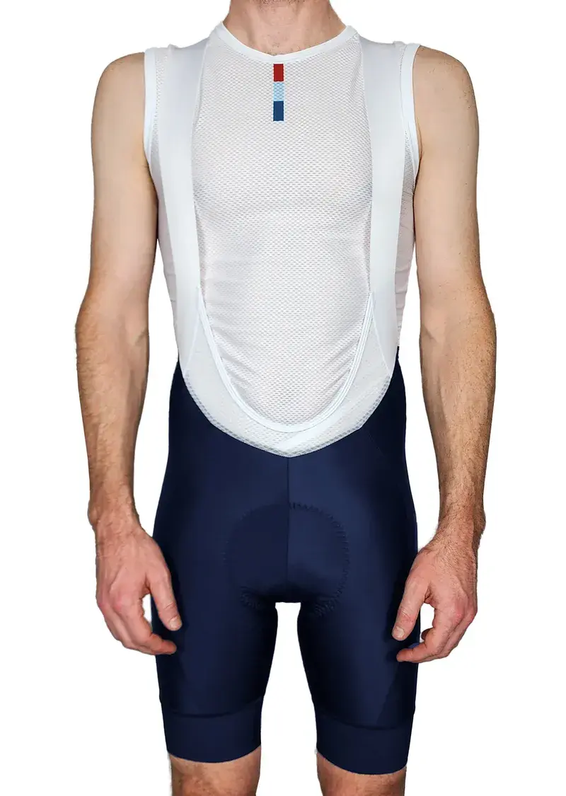 Men's Elite Performance Cycling Bibs - Premium Italian Fabric Navy