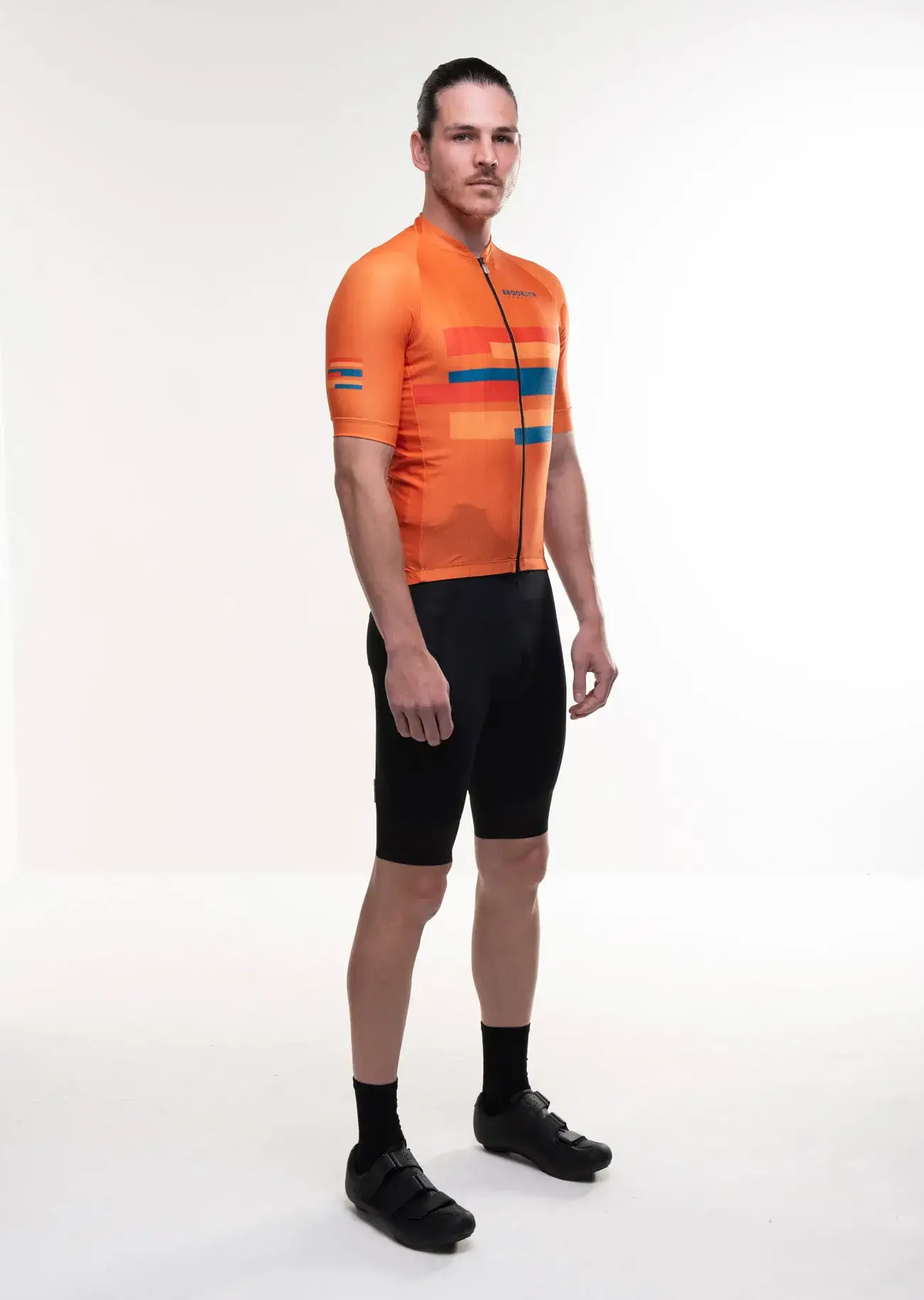 Men's Pro Cycling Jersey - Blocks Arancia Orange | Lightweight Performance
